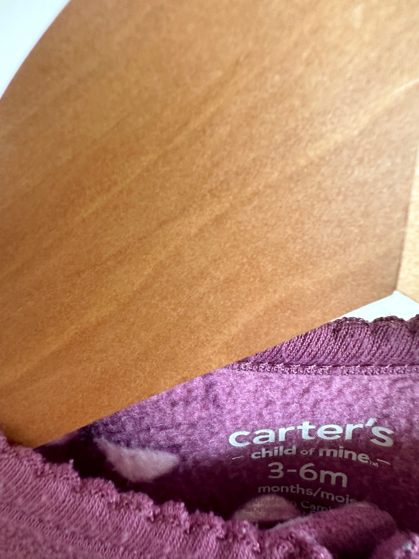 Fleece Plum Butterfly Sleeper / 3-6m