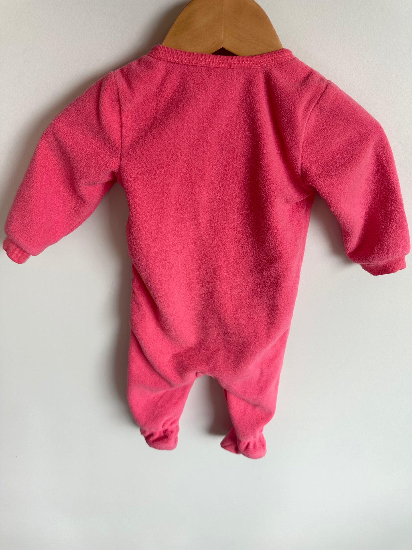 Pink Reindeer Fleece Sleeper / 6m