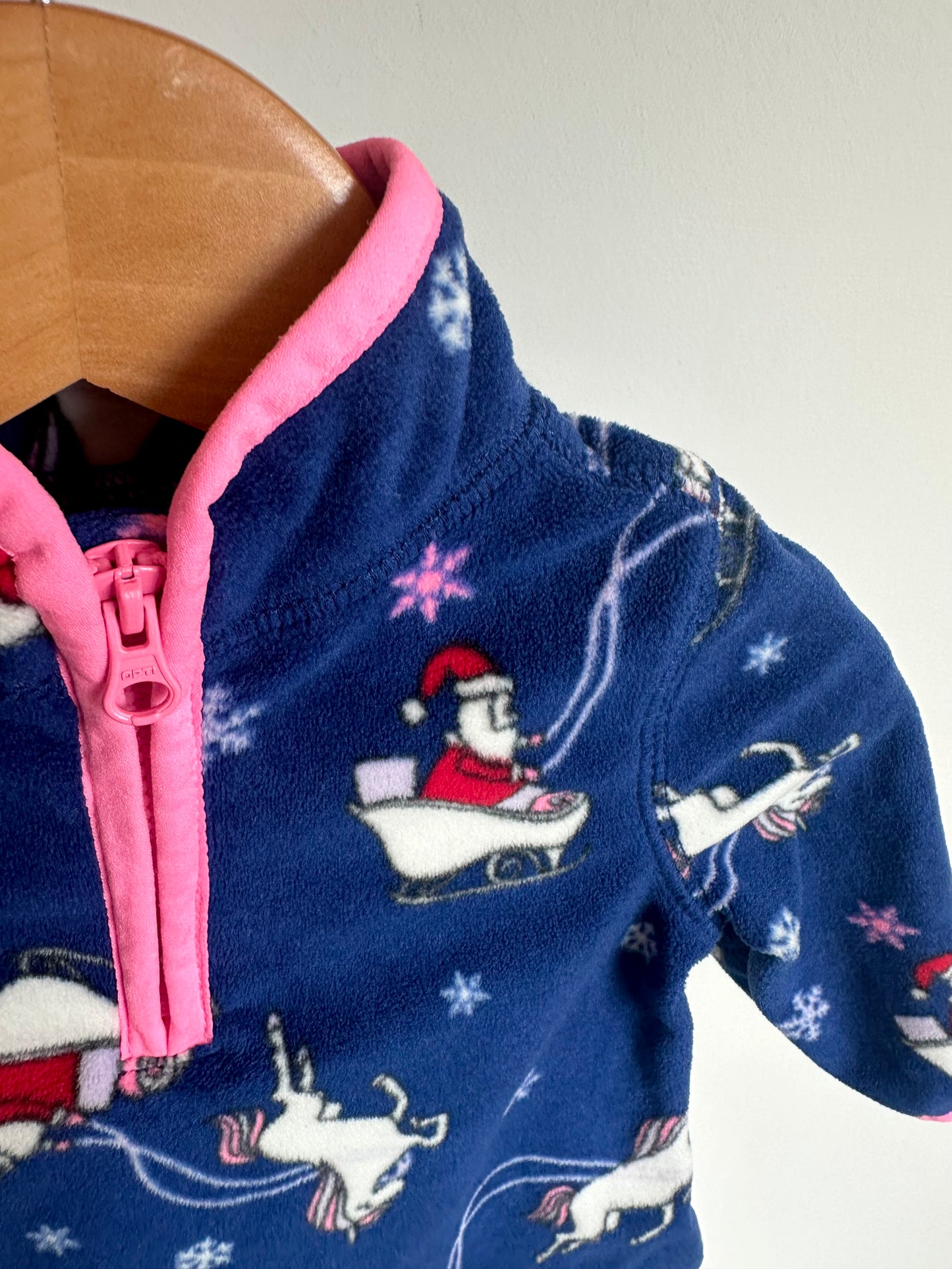 Fleece Unicorn Half Zip Sweater / 6m