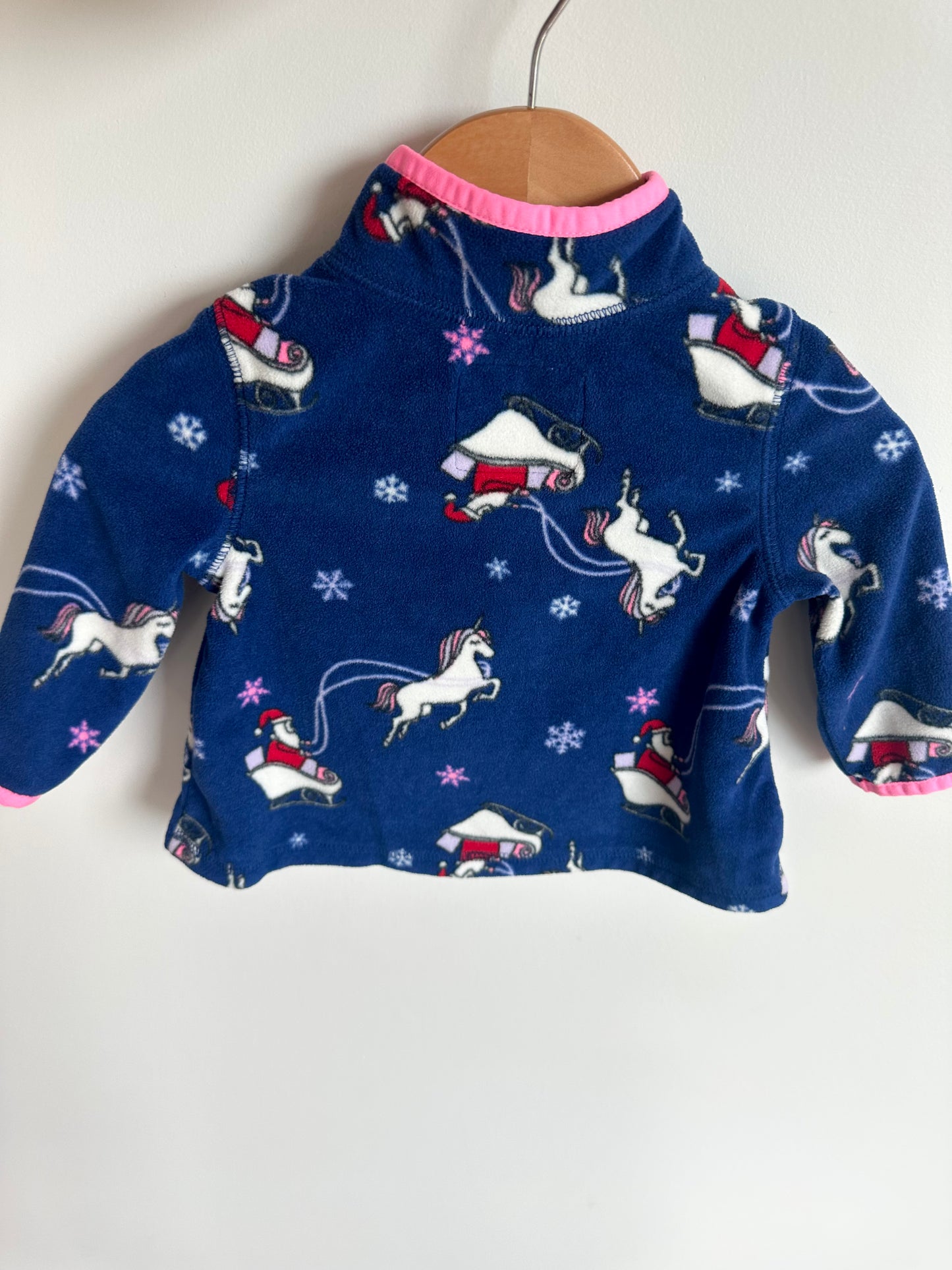Fleece Unicorn Half Zip Sweater / 6m