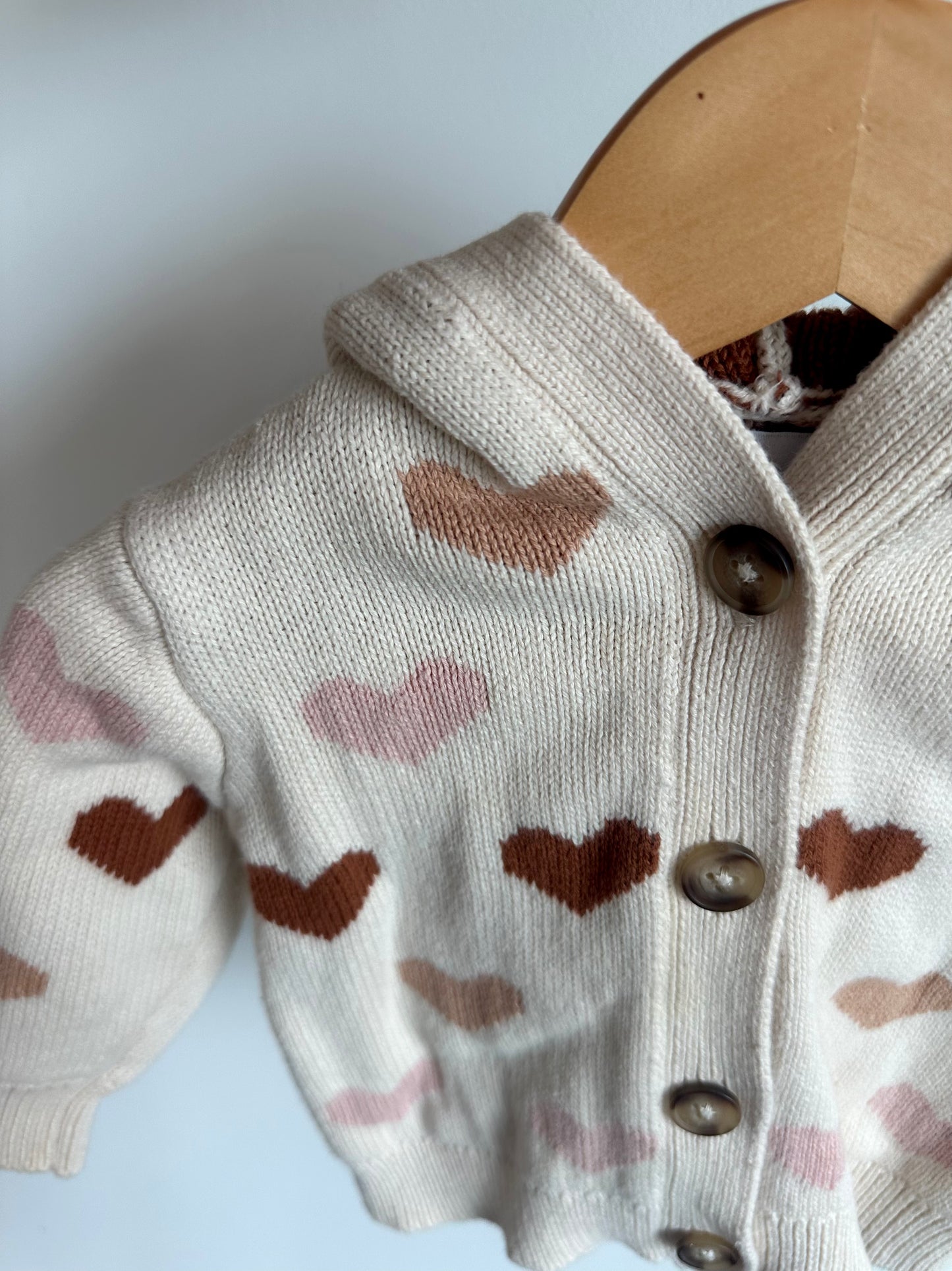 Thick Knit Heart Sweater / 6-12m