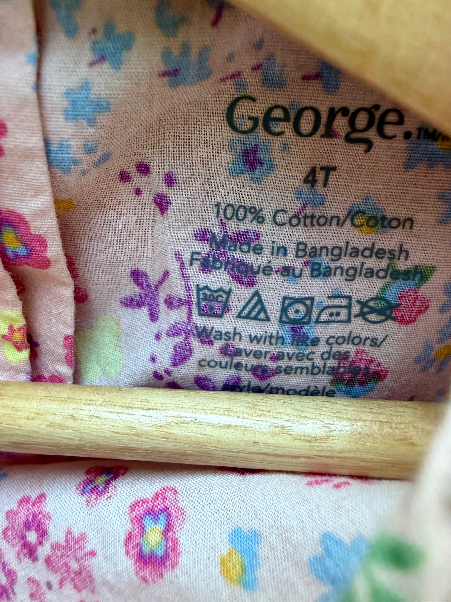 Pink Floral Pocket Dress / 4T