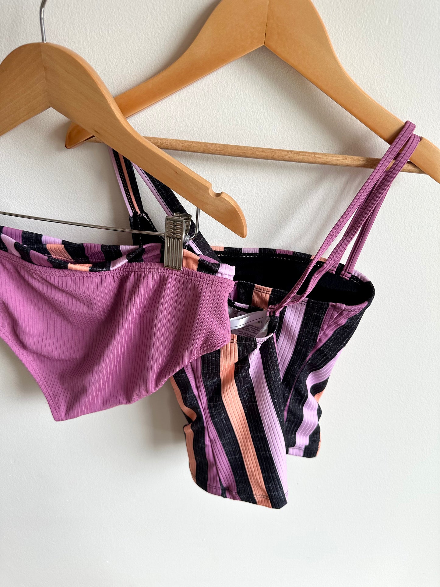 Striped Two Piece Swimsuit (With Tags) / 12 years