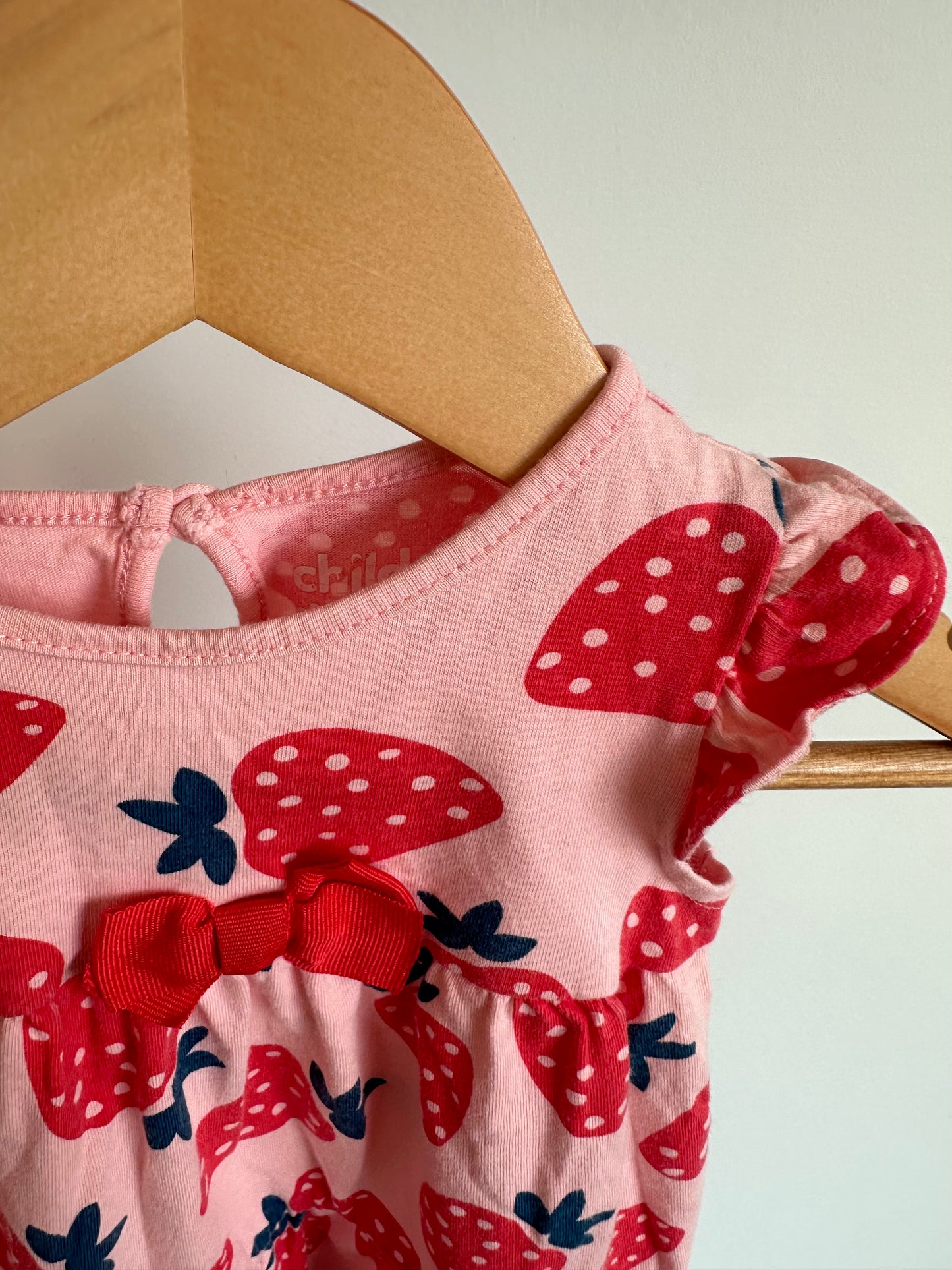 Strawberry Tiered Dress / 6-9m