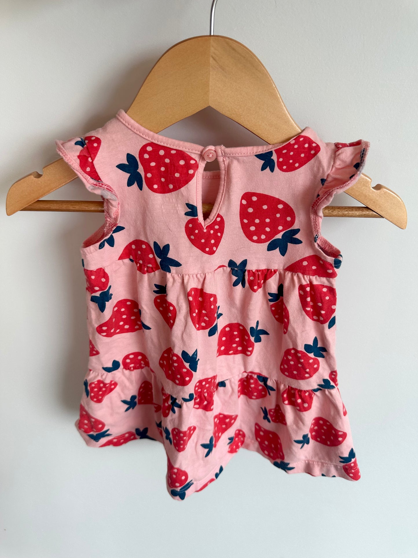 Strawberry Tiered Dress / 6-9m