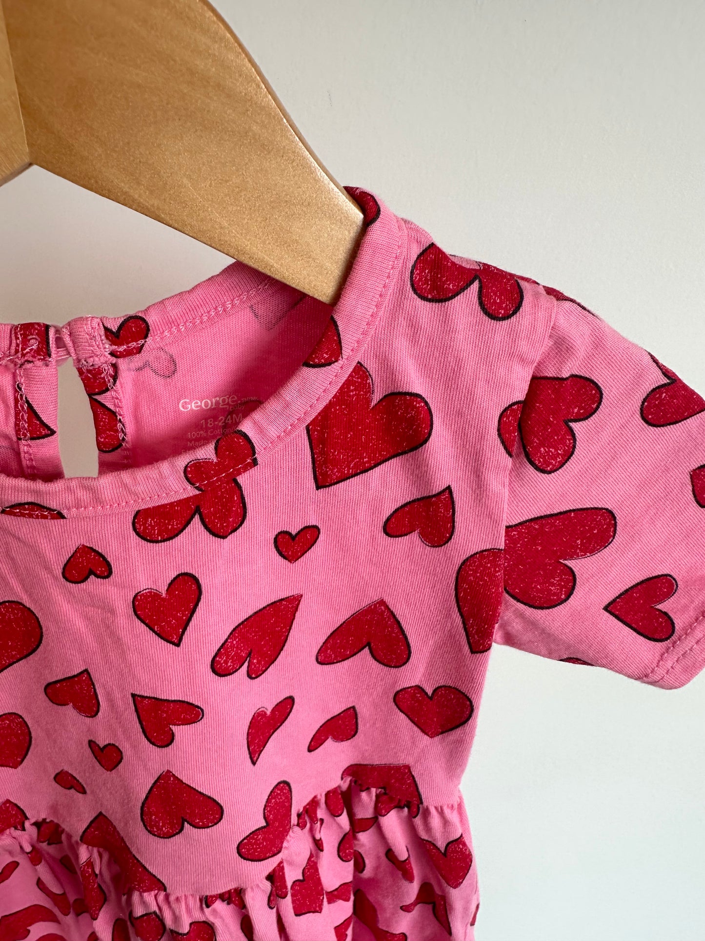 Pink Hearts Dress / 18-24m