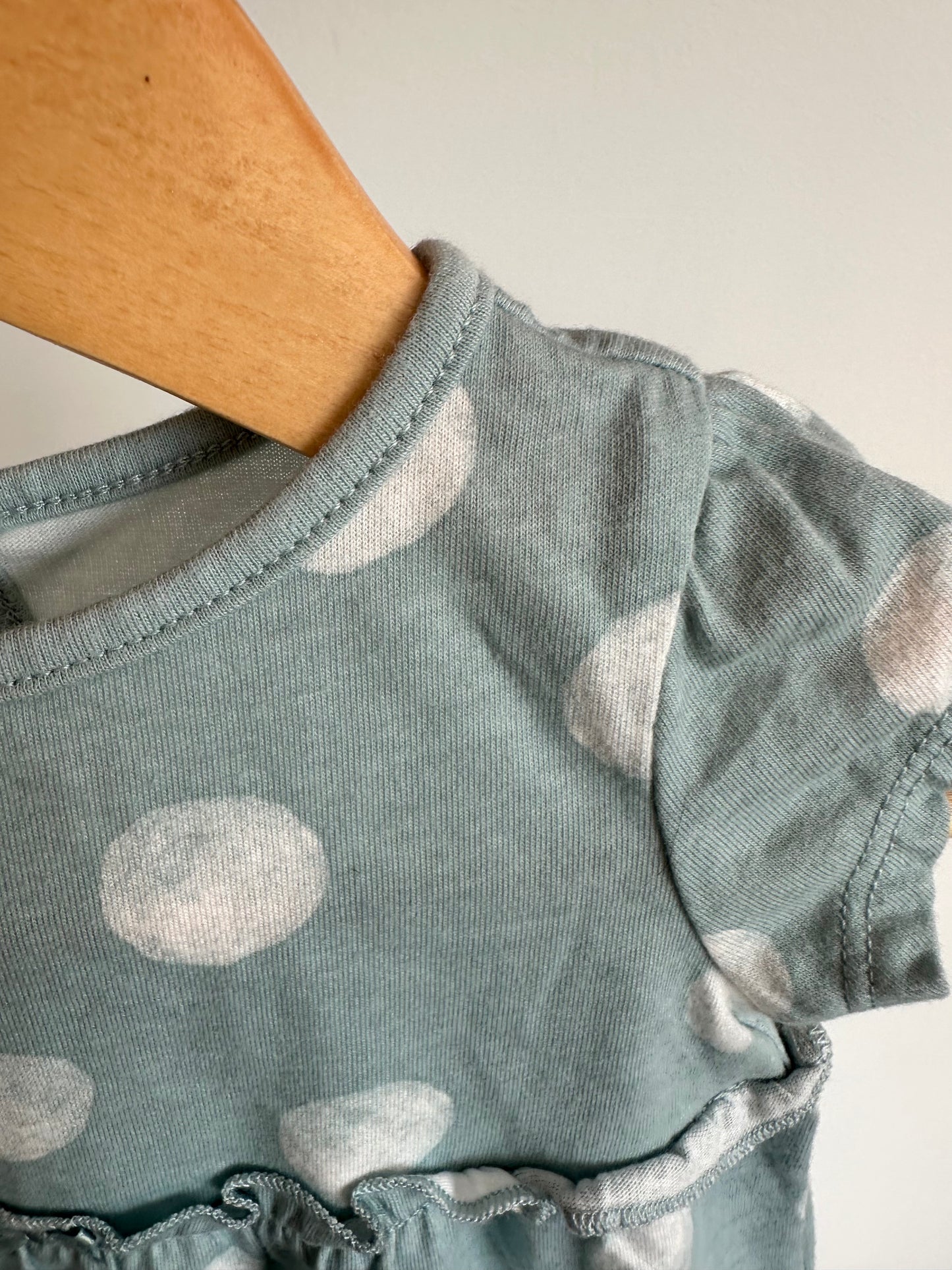 Blue Polka Dot Top / 3-6m