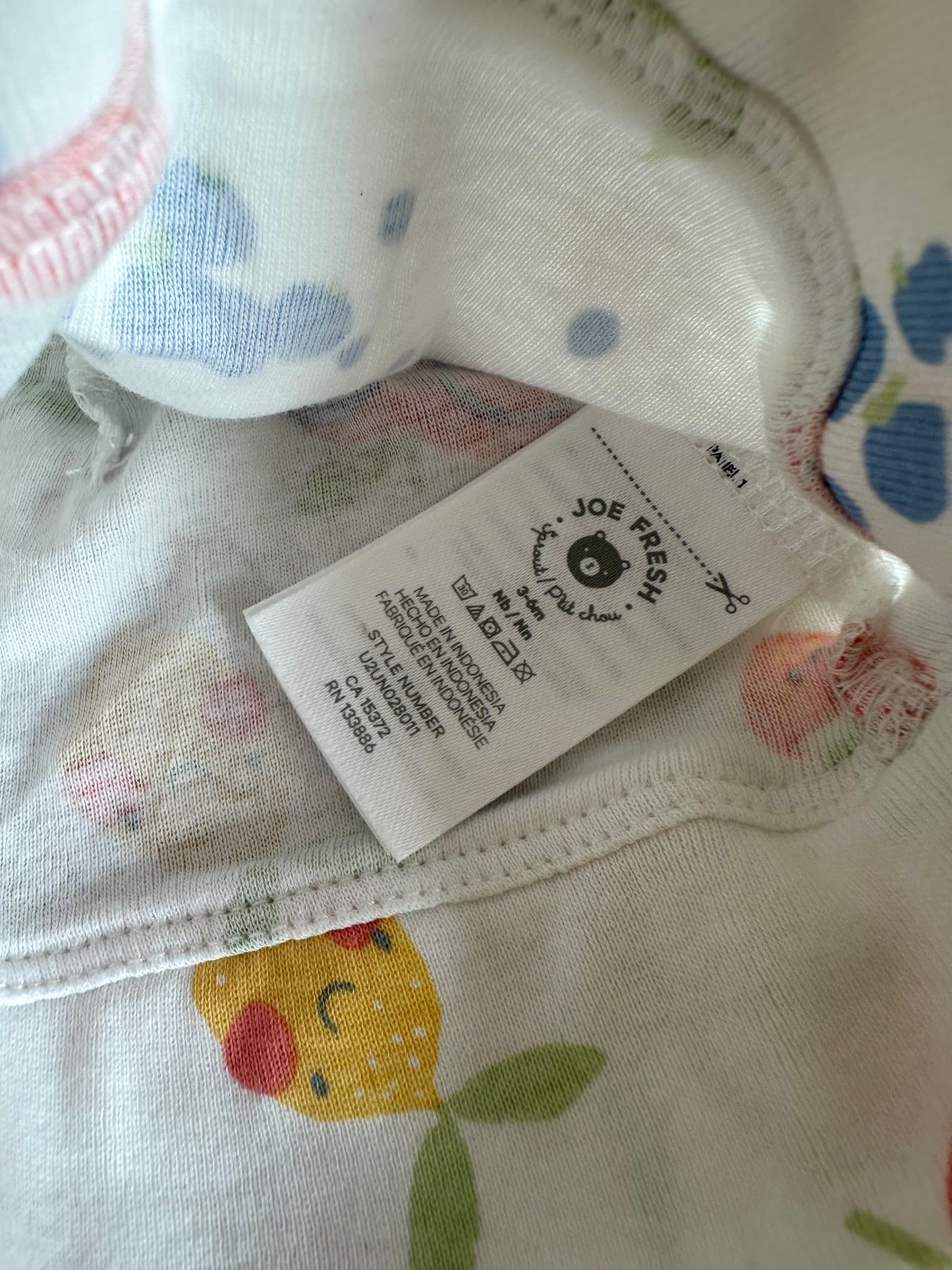 Fruit Side Snap Sleeper + Toque Set / 3-6m
