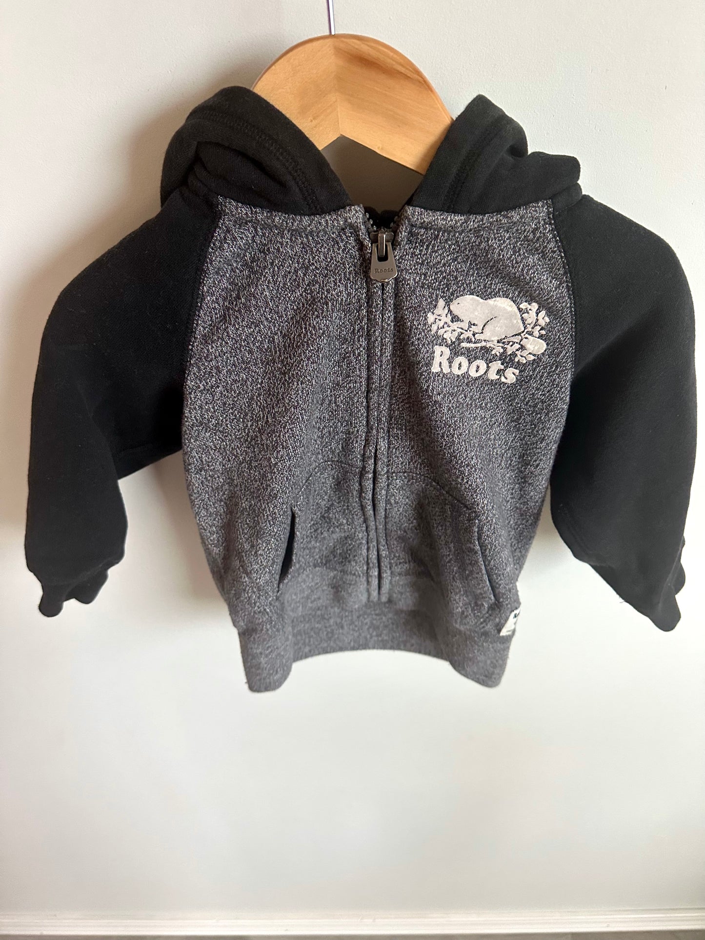 Roots Grey Zipper Hoodie / 2T