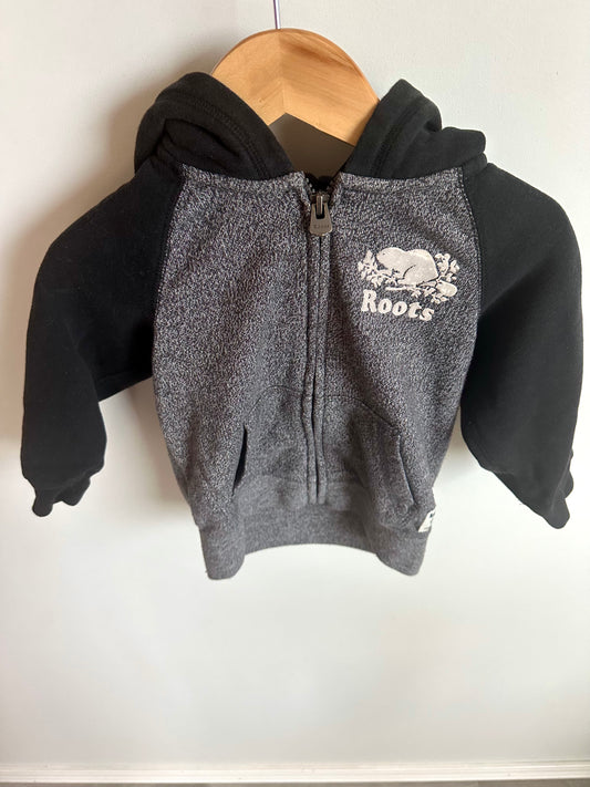 Roots Grey Zipper Hoodie / 2T