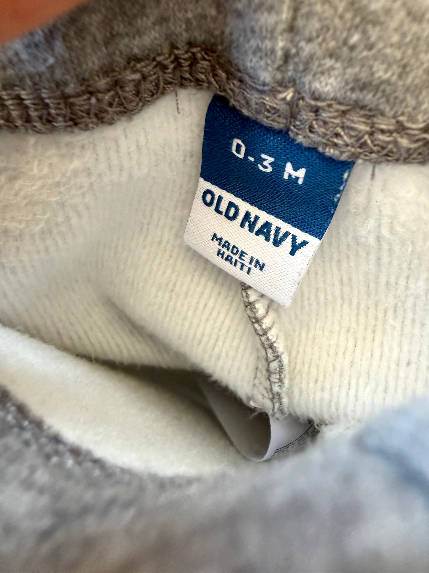 Grey Fleece Lined Leggings / 0-3m