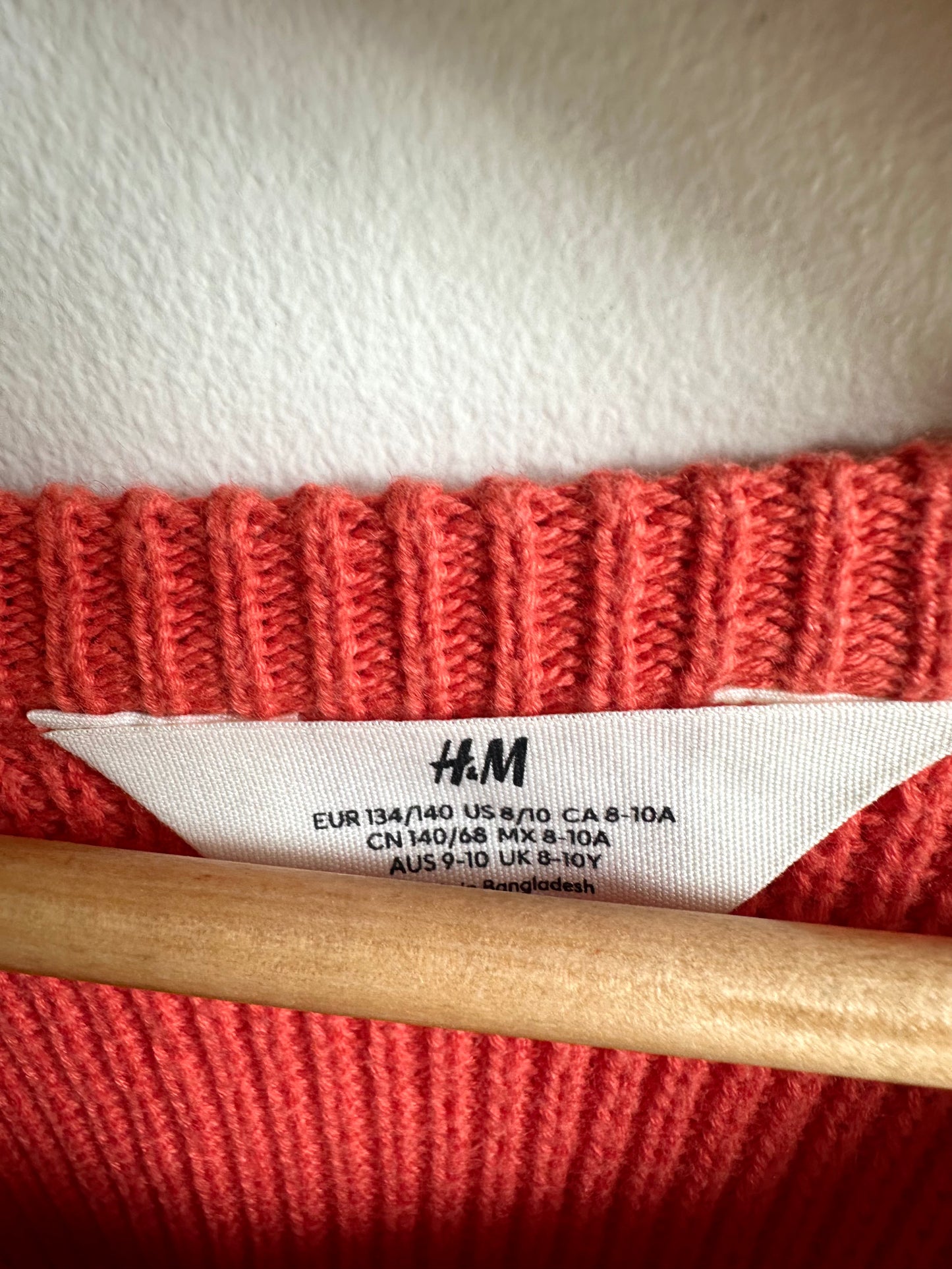 H&M Tangerine Knit Sweater / 8-10 years