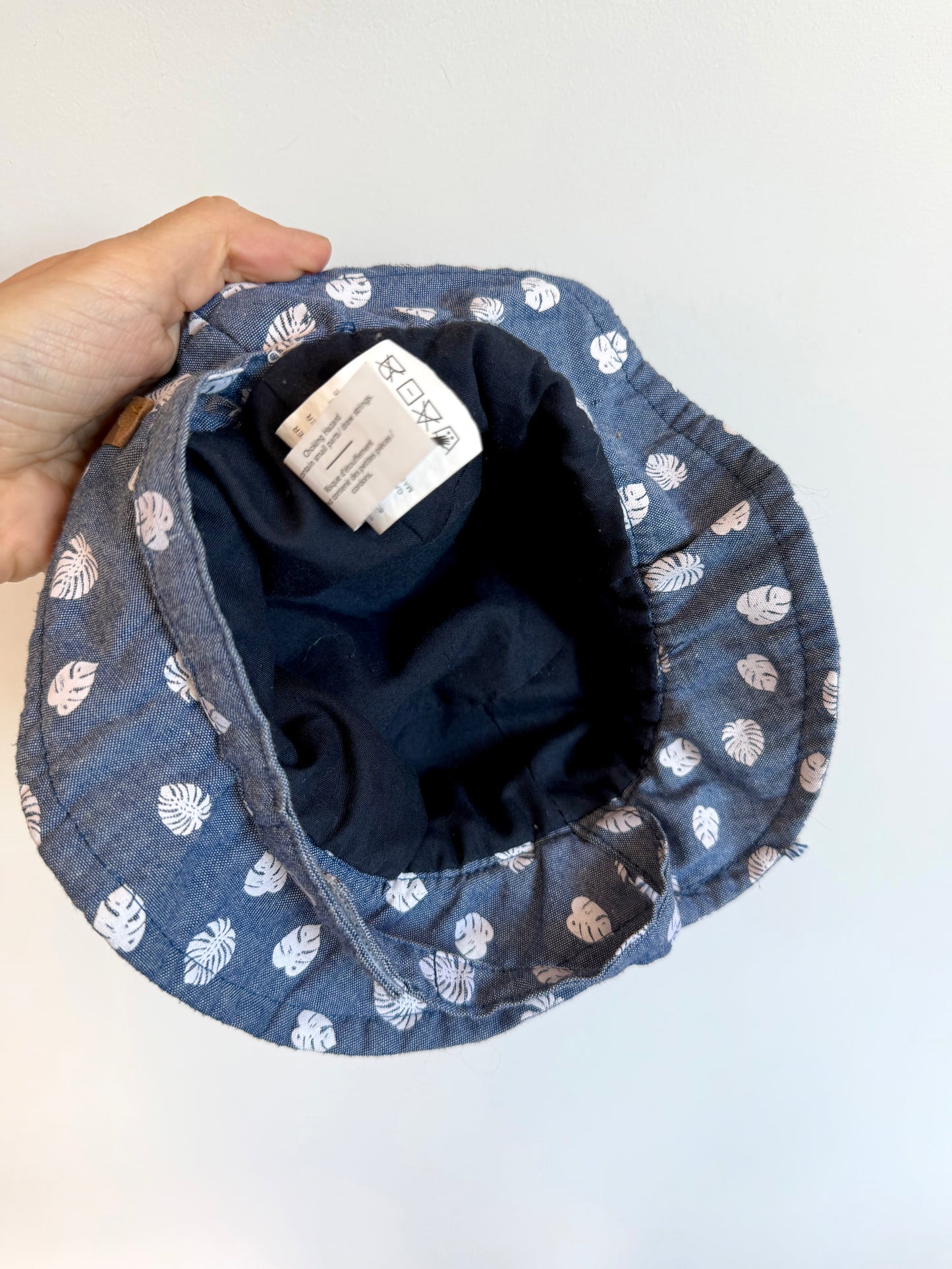 Chambray Leaf Strap Hat / 3-6m?