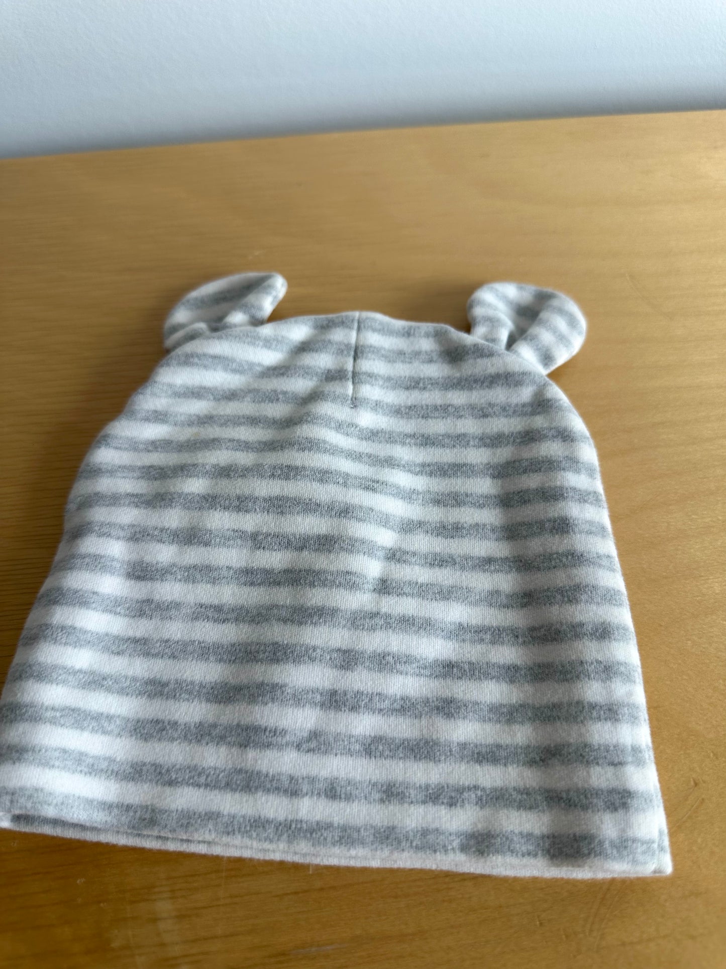 Striped Bear Ear Beanie / 0-6m