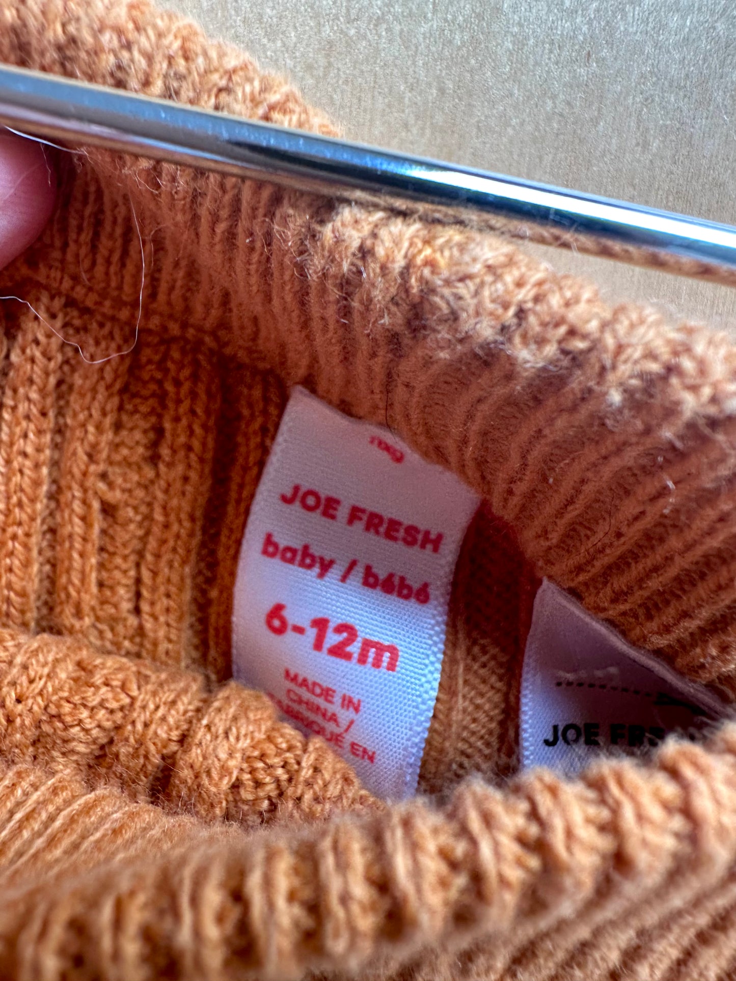 Caramel Cable Knit Leggings / 6-12m