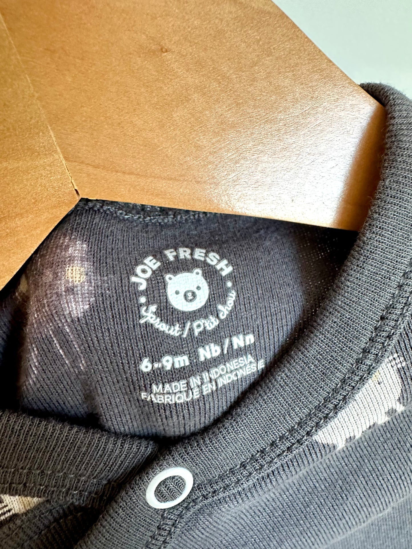 Grey Bunny Snap Sleeper / 6-9m