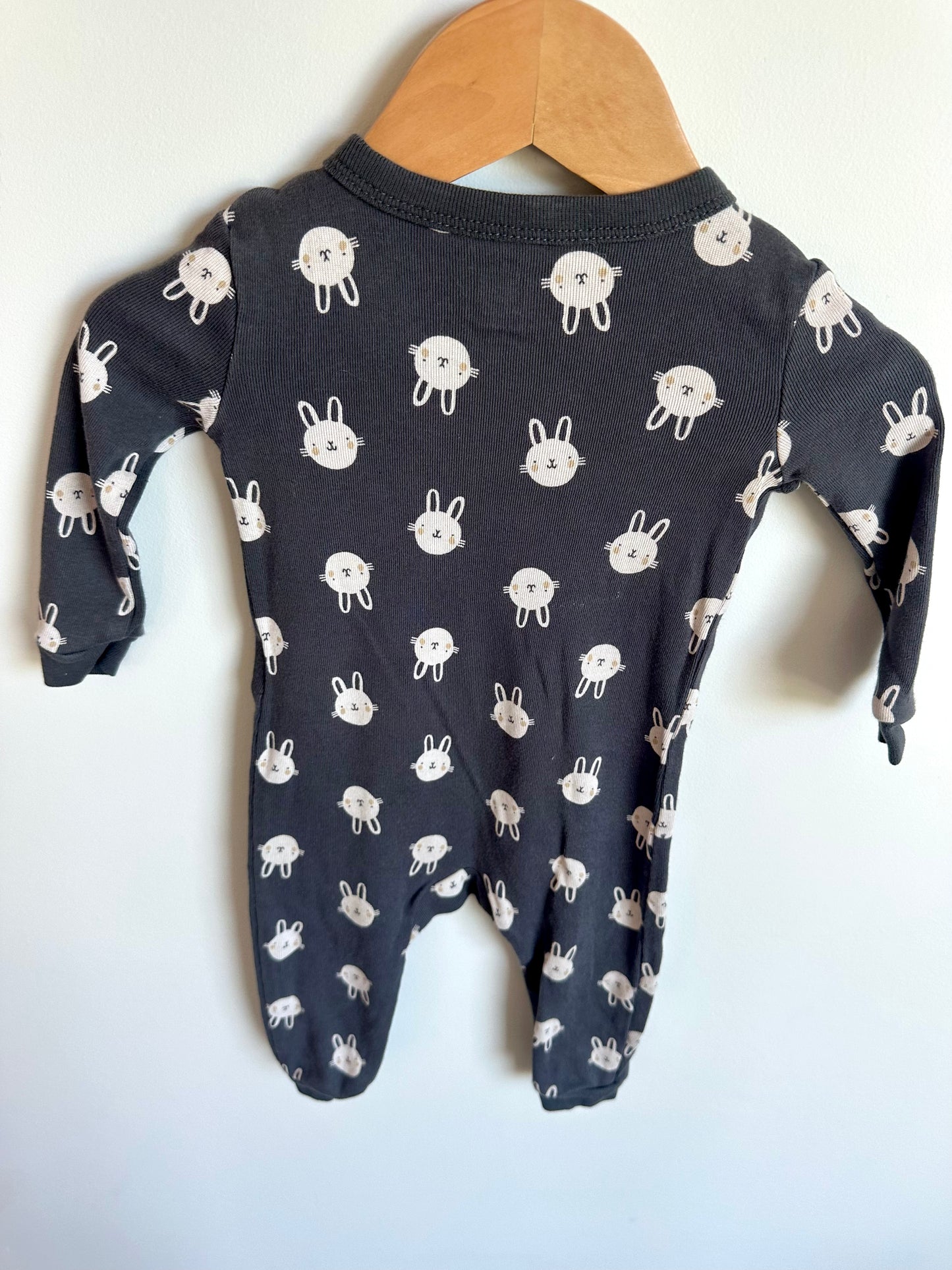 Grey Bunny Snap Sleeper / 6-9m