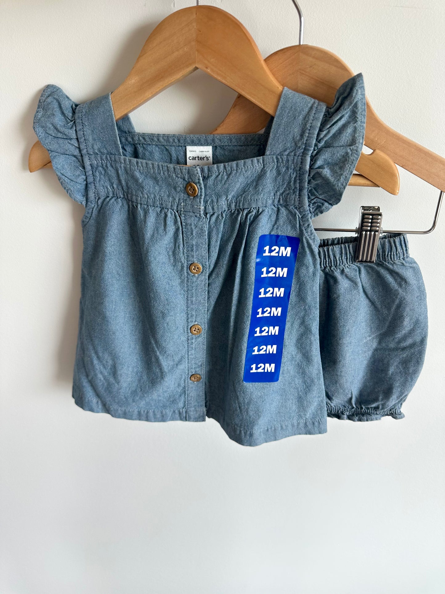 Chambray Top + Shorts / 12m