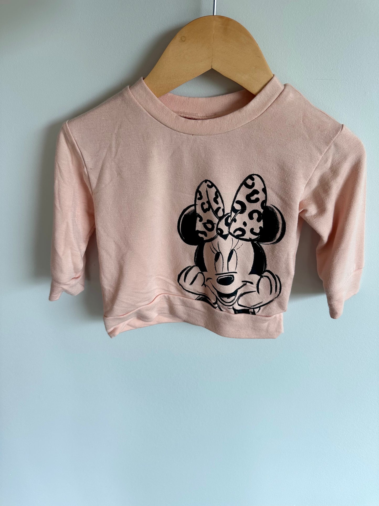 Pink Minnie Viscose Crewneck / 3-6m
