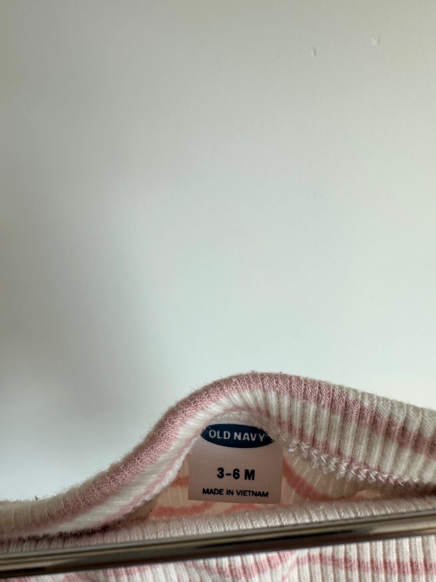 Pink Stripe Ribbed Pants / 3-6m