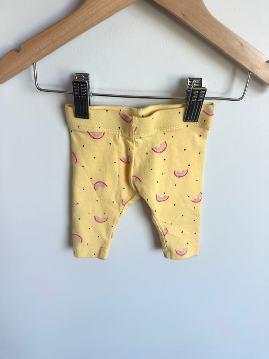 Yellow Rainbow Leggings / 0-3m