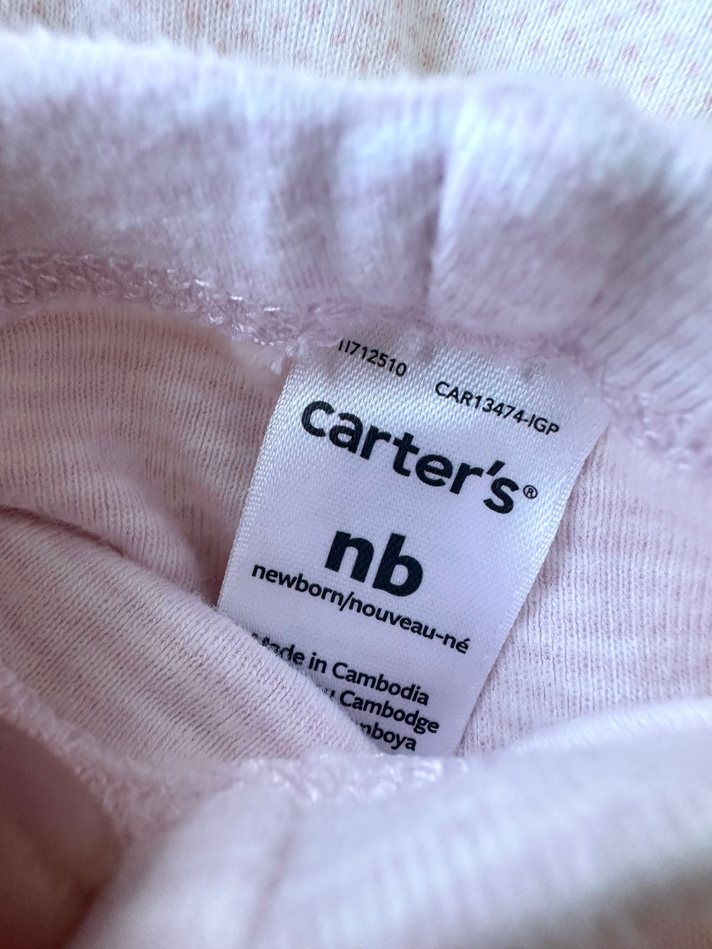 Newborn Pink Striped Pants / 0m