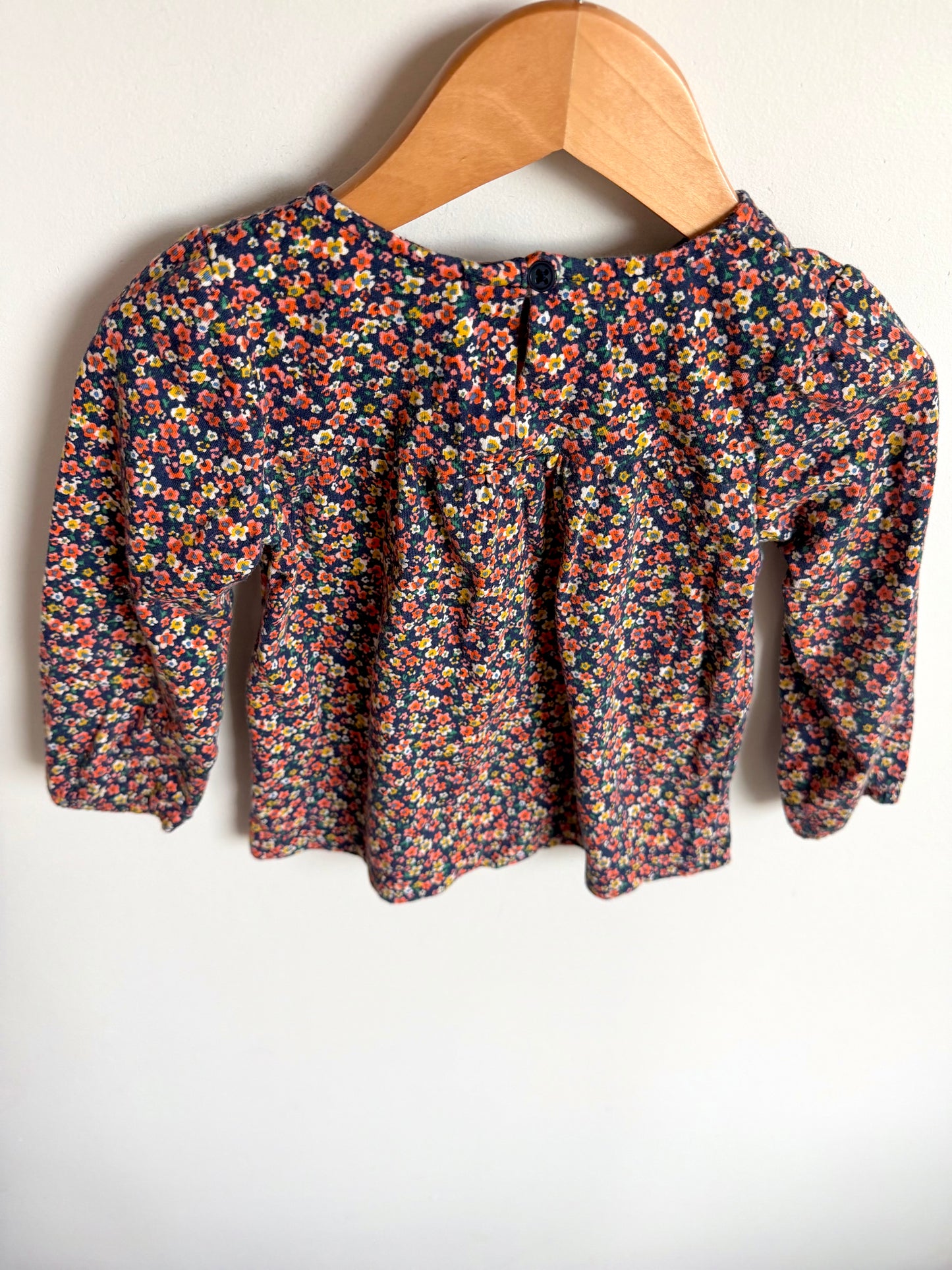 Navy Floral Long Sleeve / 2T