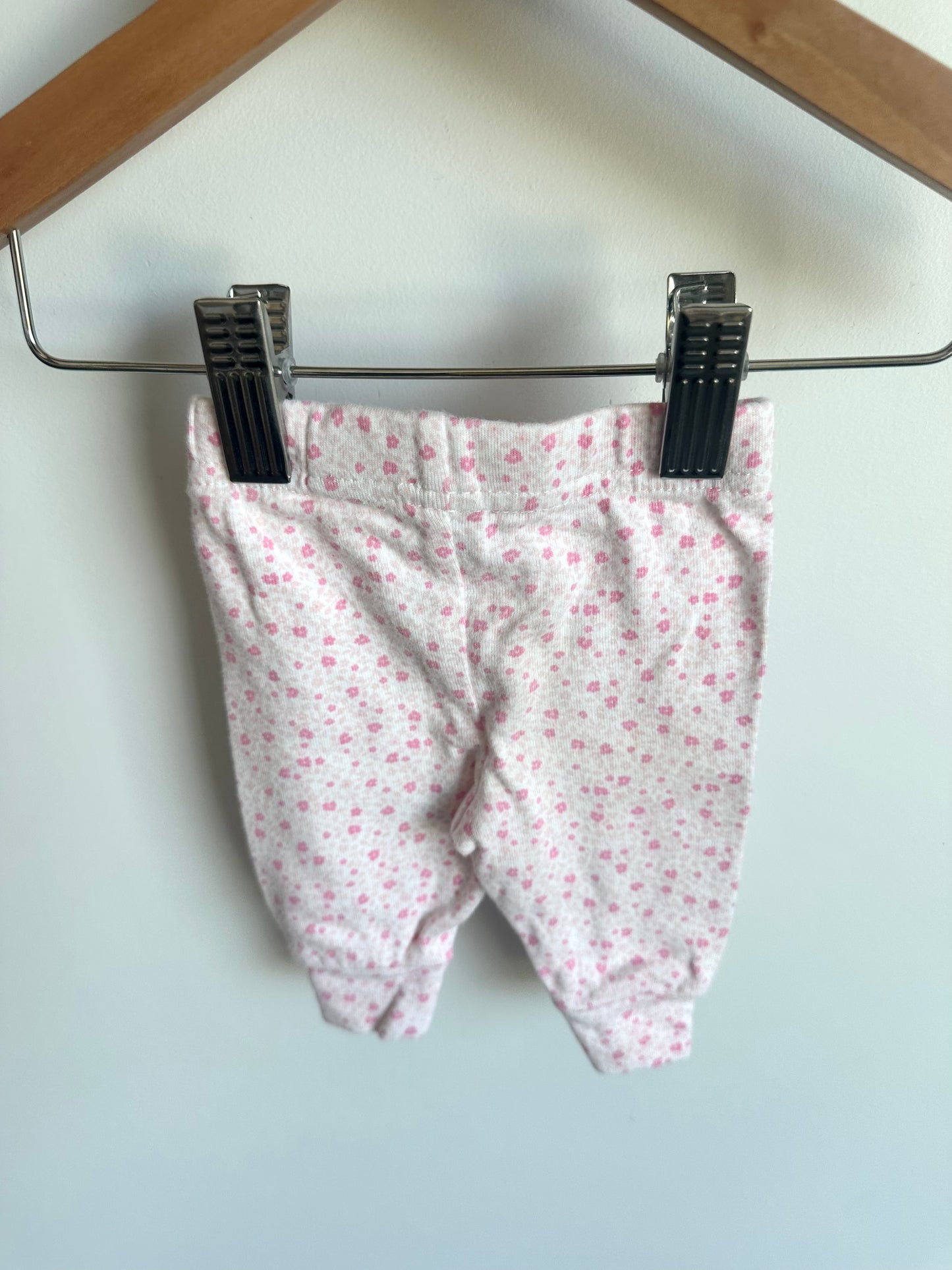 Newborn Pink Mini Flowers Pants / 0m