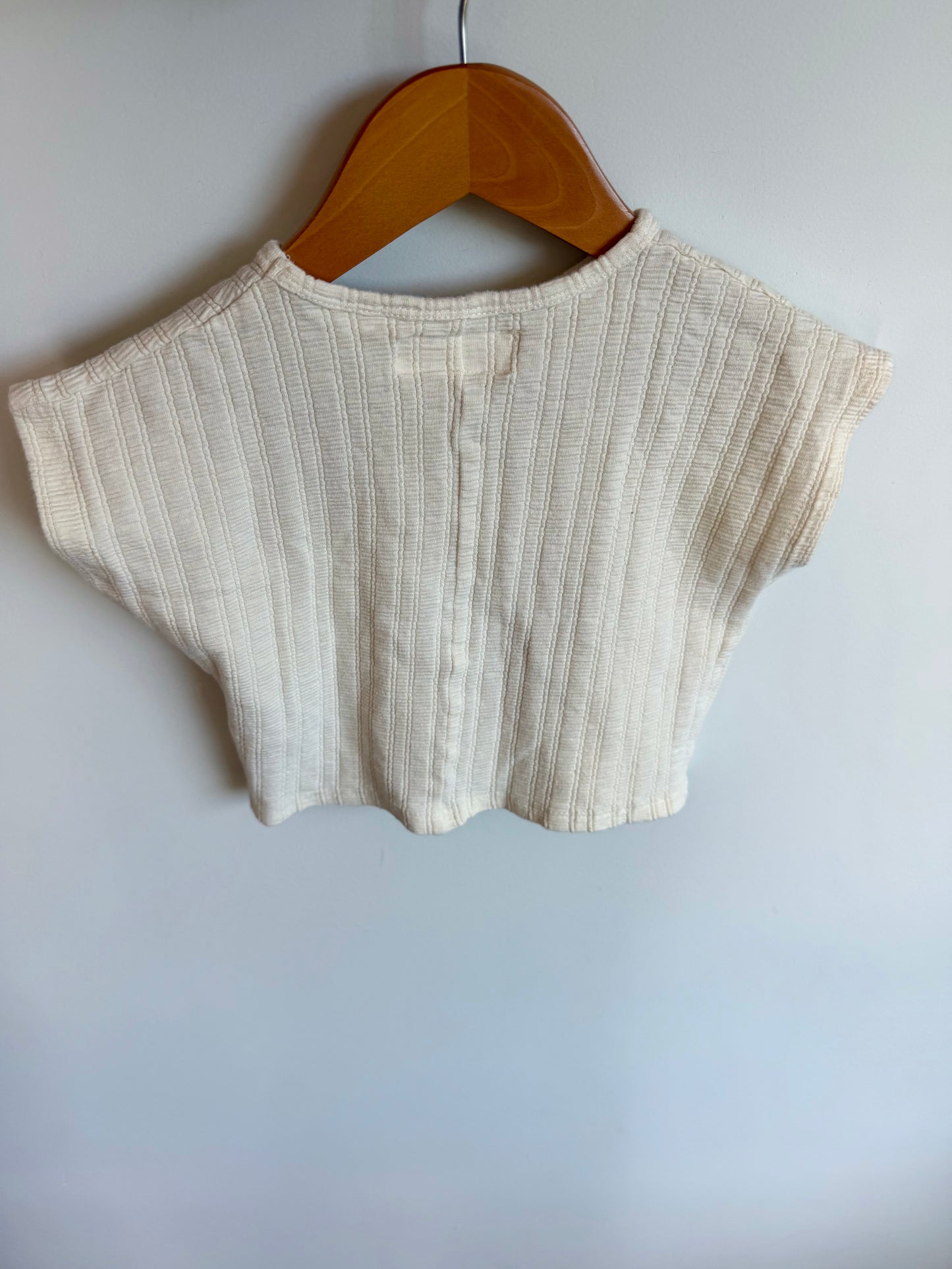 Zara Merci à tous Cropped RibT-shirt / 3T