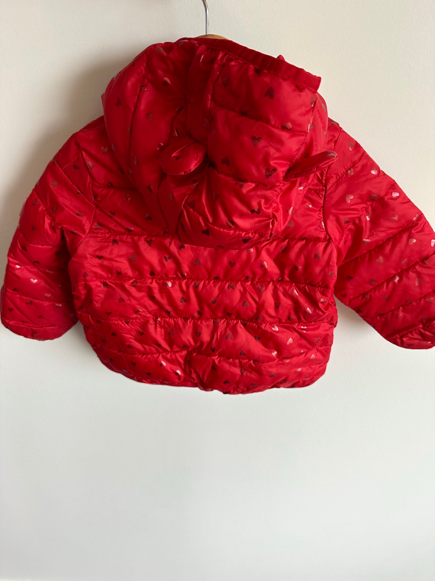Red Heart Puffy Jacket / 18-24m