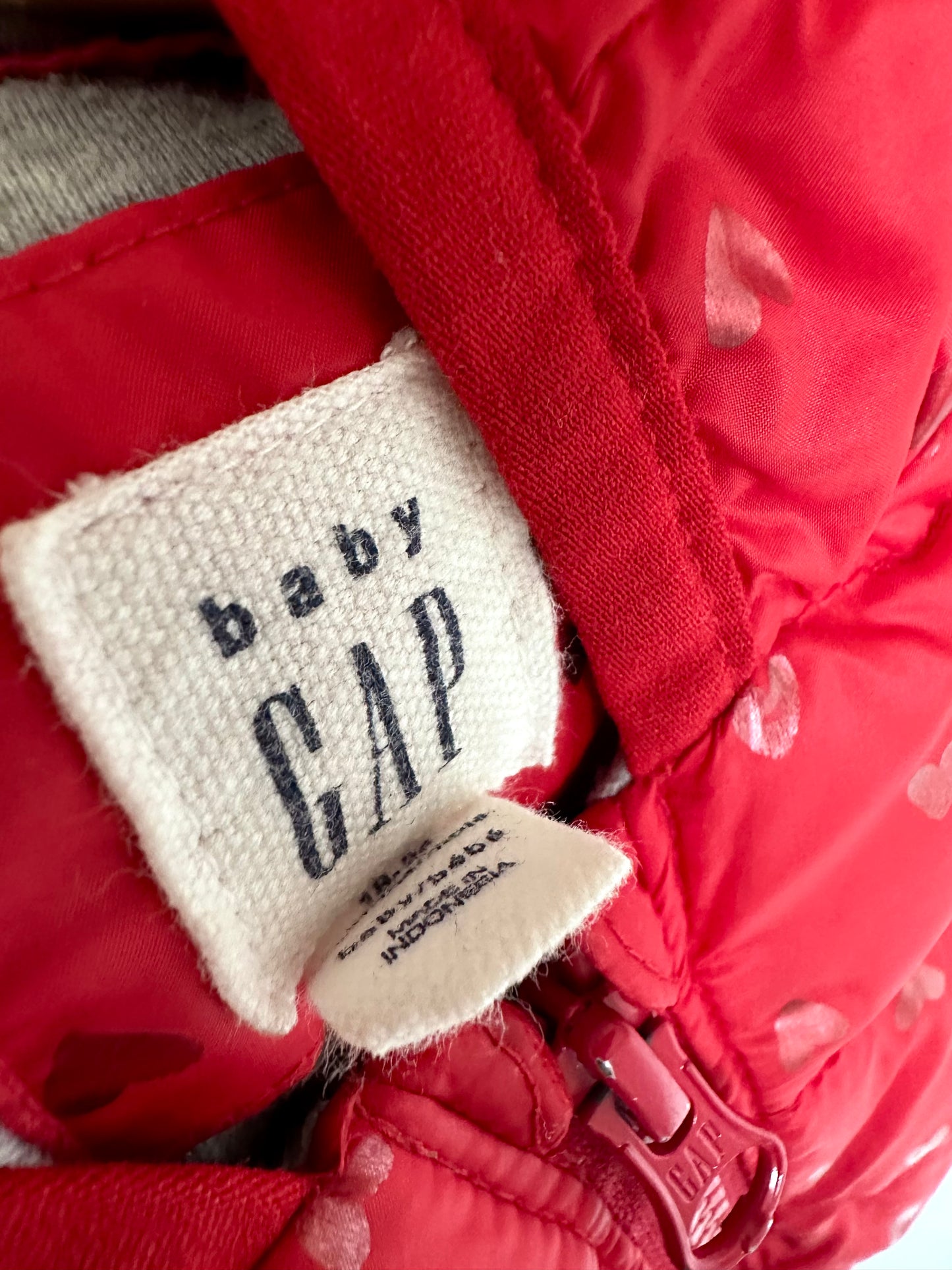 Red Heart Puffy Jacket / 18-24m