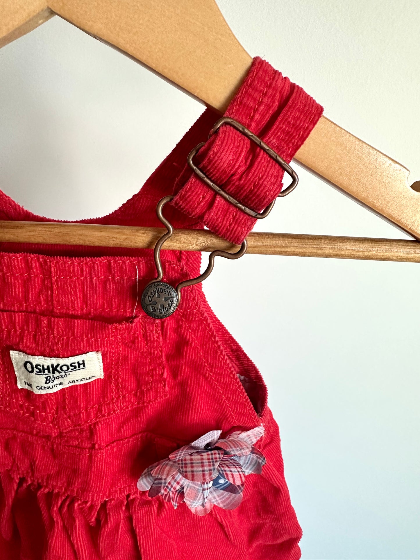 Oshkosh Red Cord Overall Dress / 6m