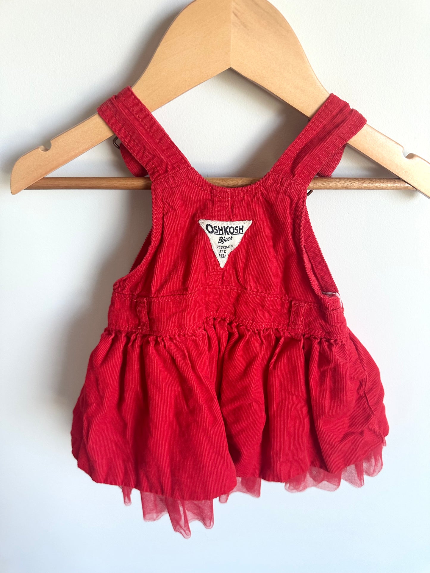 Oshkosh Red Cord Overall Dress / 6m