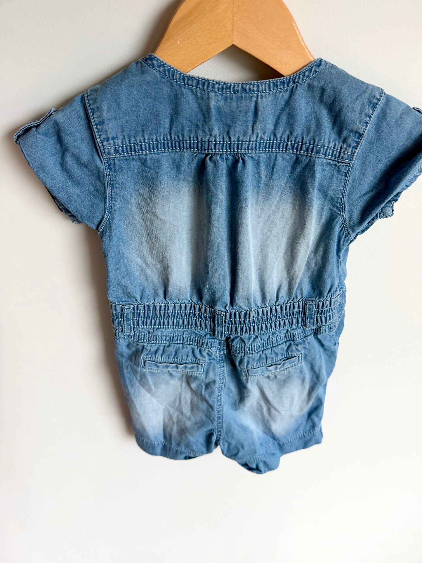 Chambray Romper / 12-18m