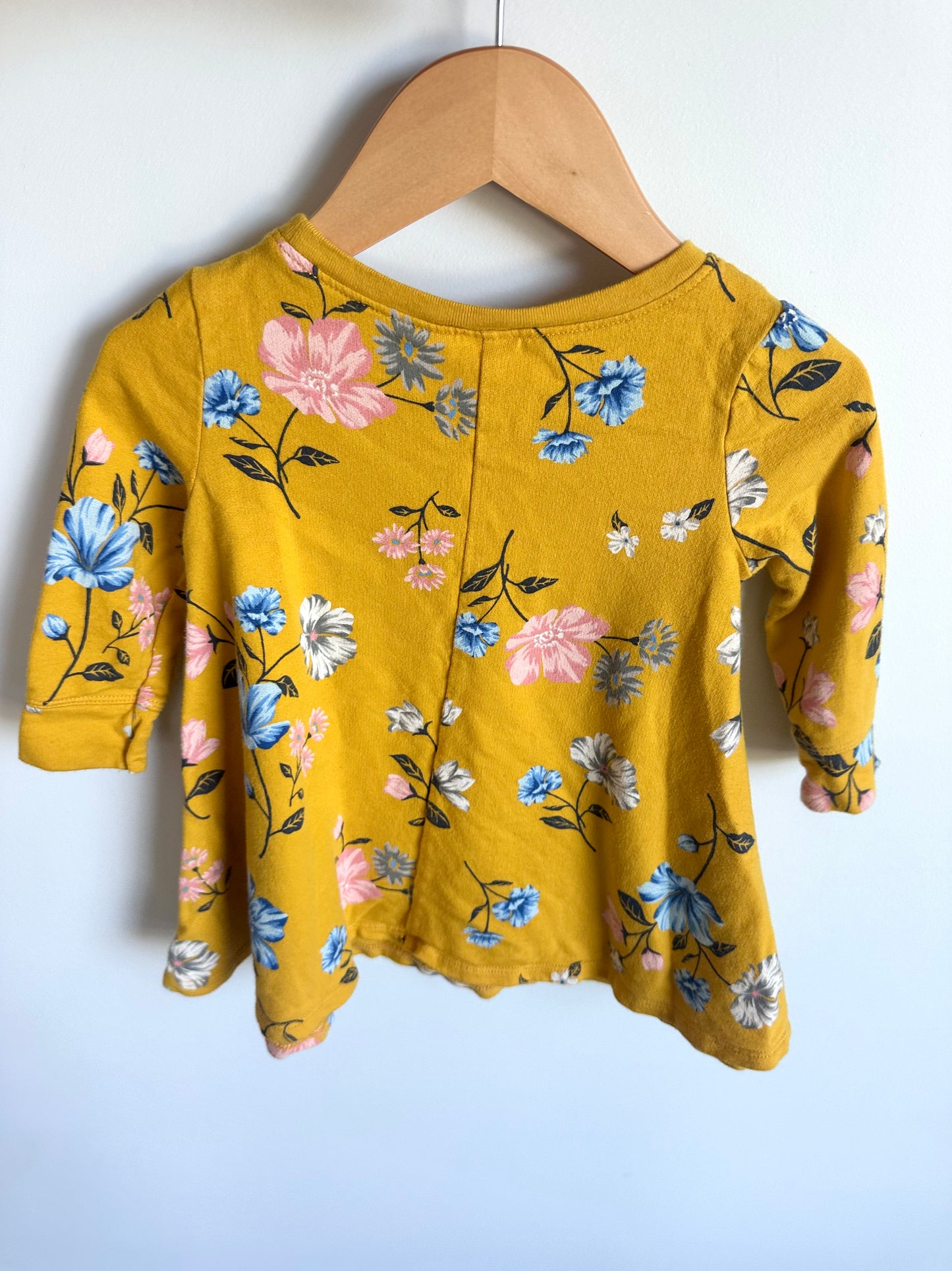 Marigold Floral Longsleeve Tunic Dress / 18-24m