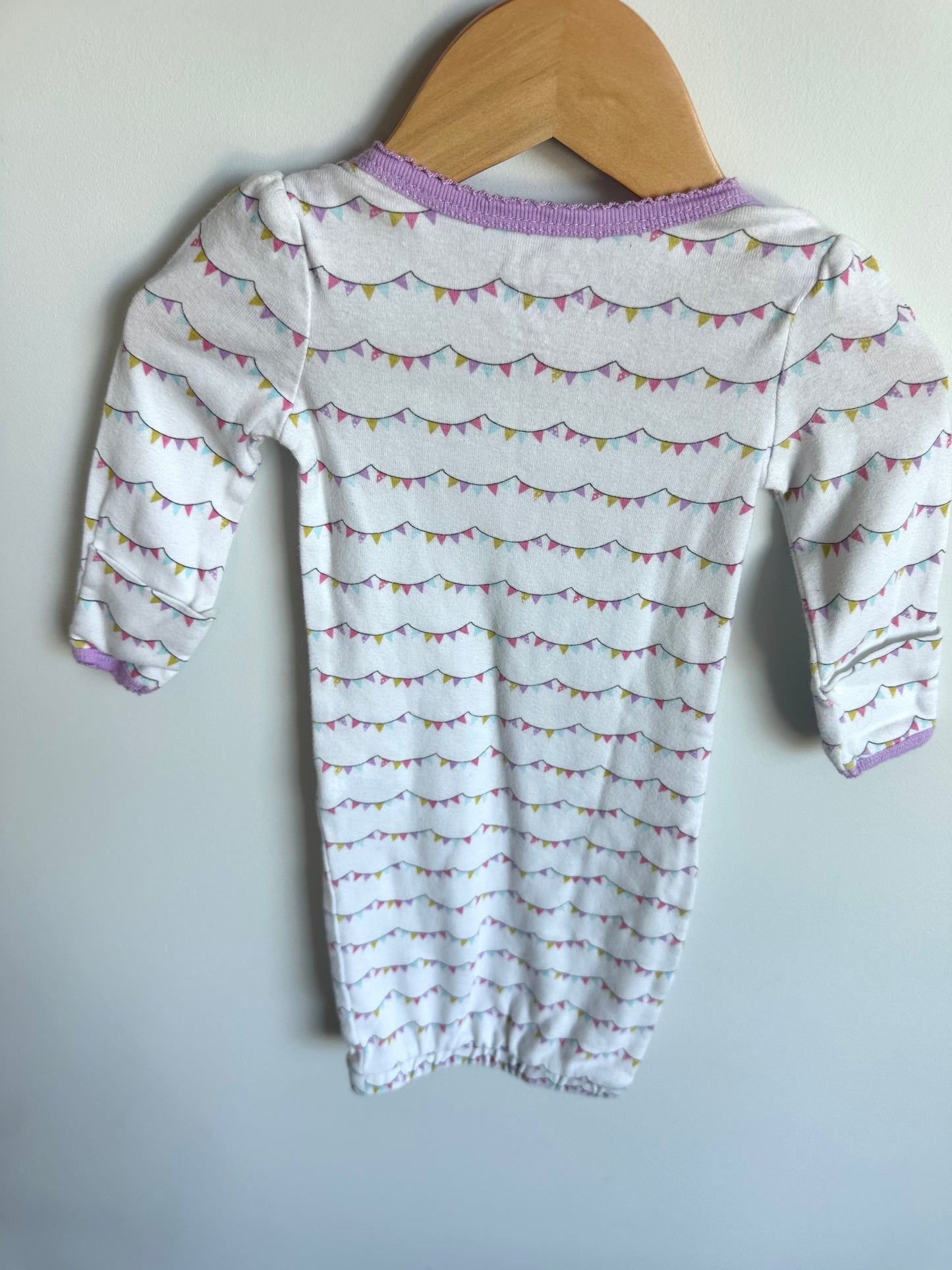 Ribbon Pattern Gown / 0-3m