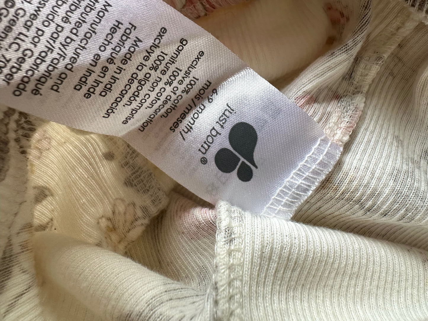 Floral Ribbed Leggings / 6-9m