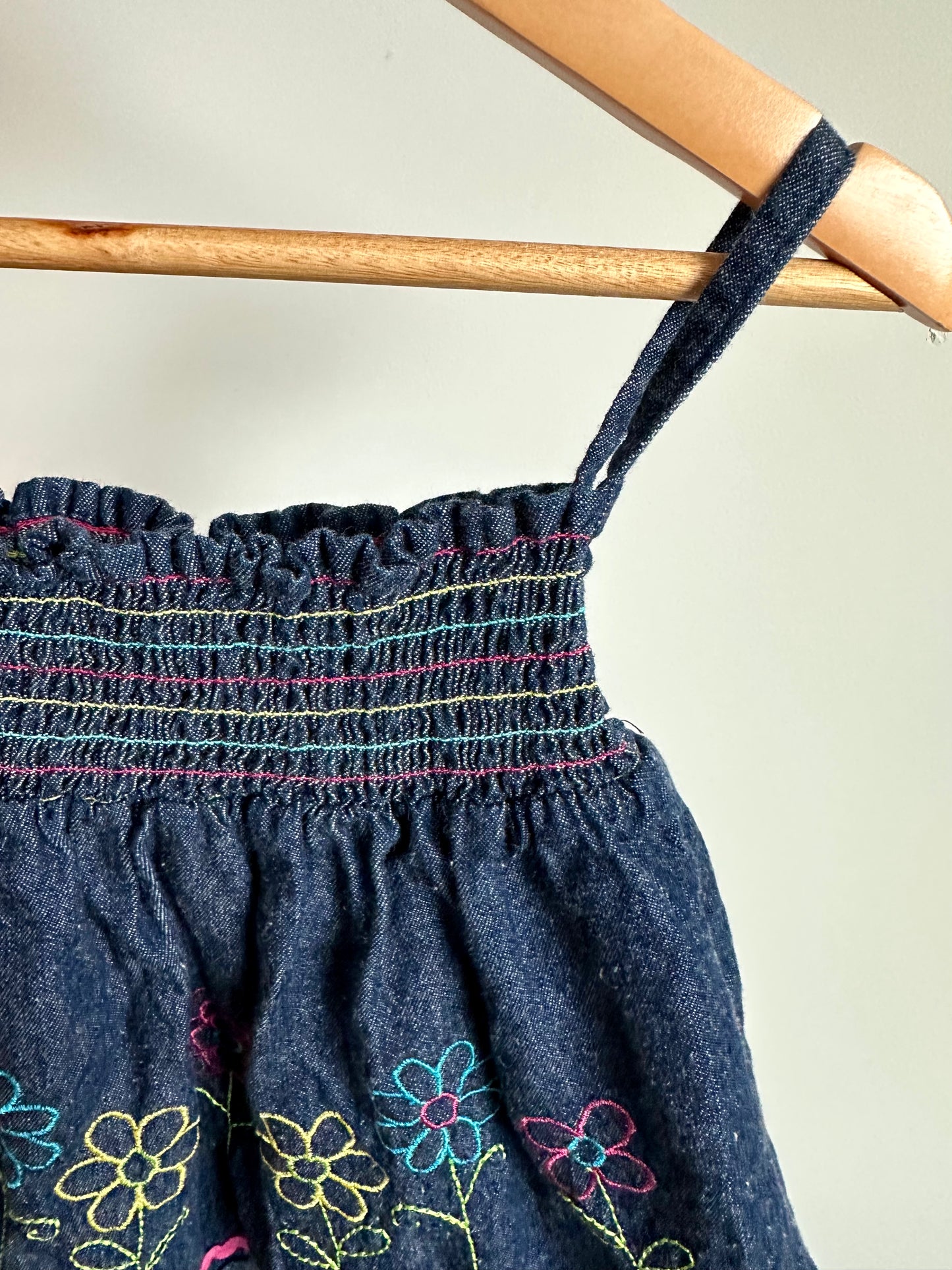 Jean Embroidery Floral Dress / 12m