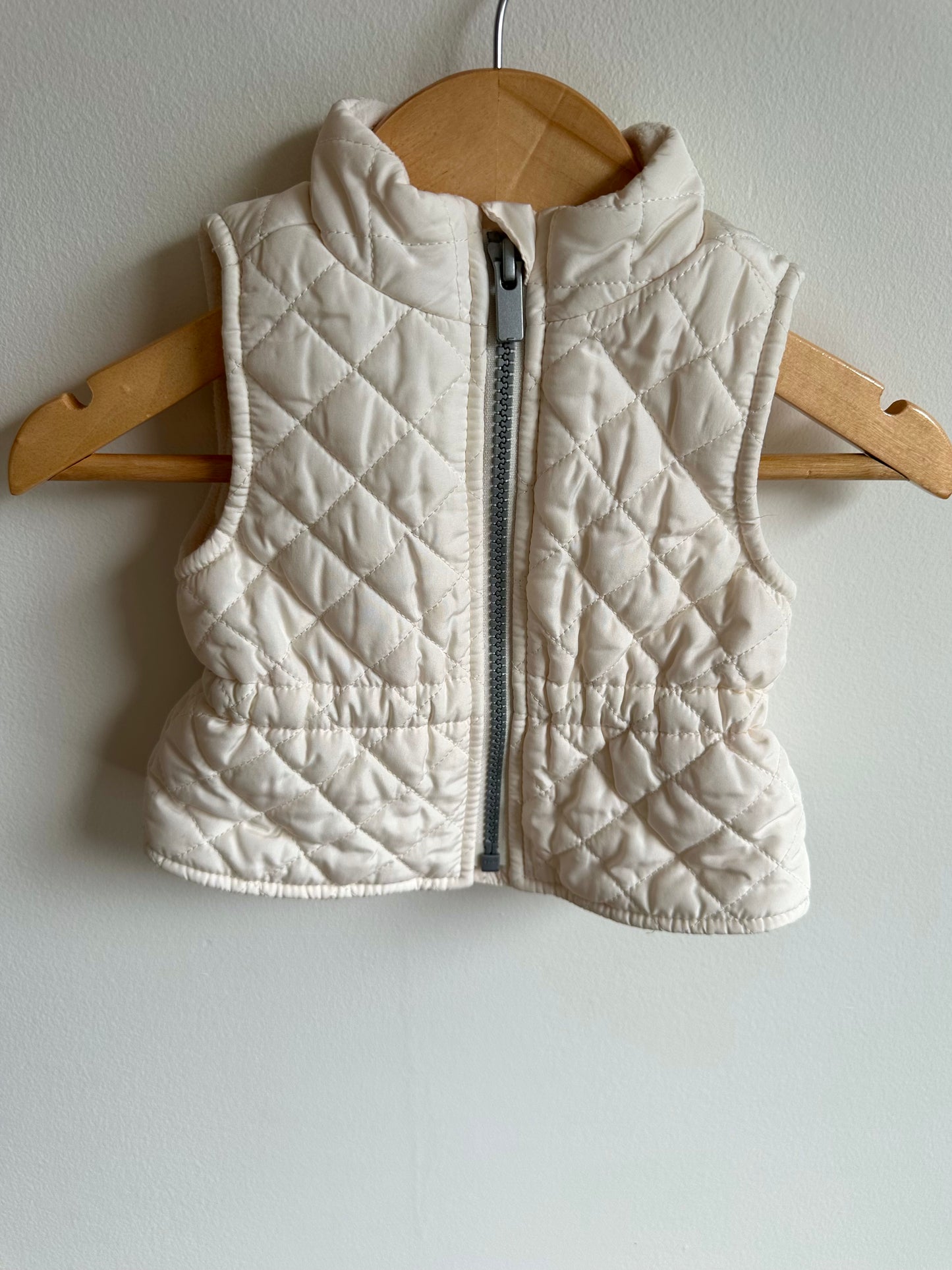 Cream Quilted Vest / 0-3m