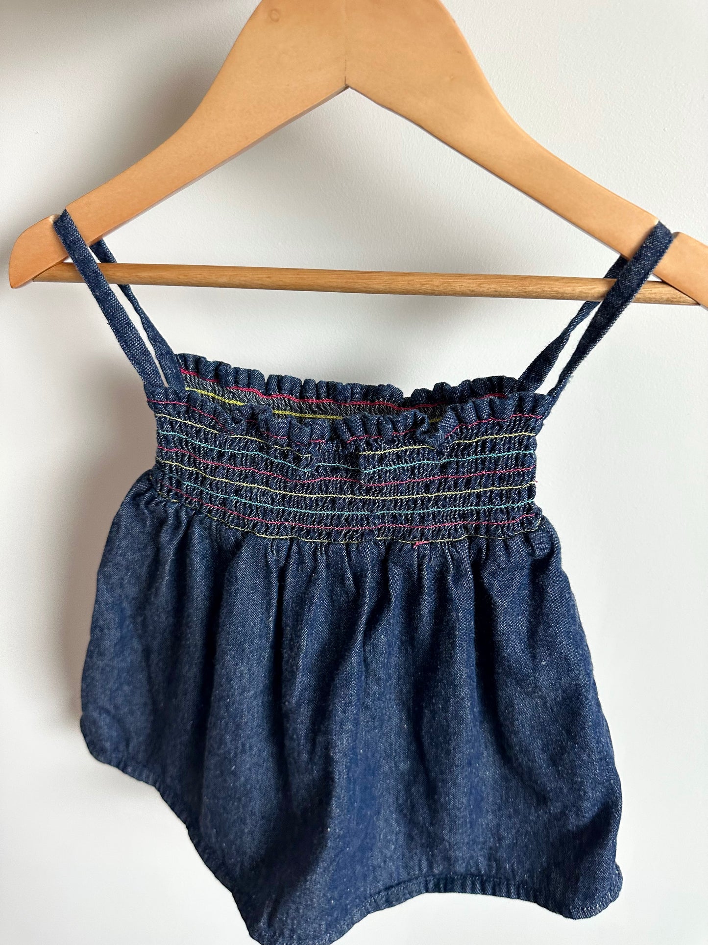 Jean Embroidery Floral Dress / 12m