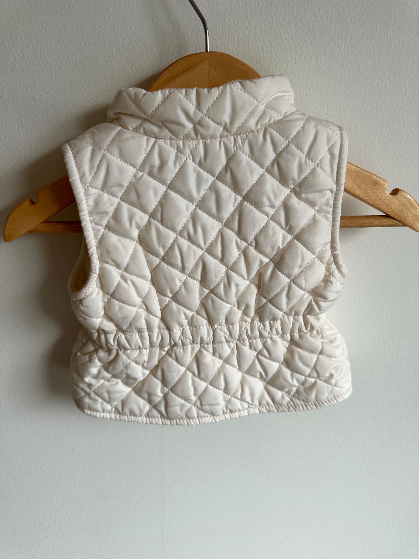 Cream Quilted Vest / 0-3m