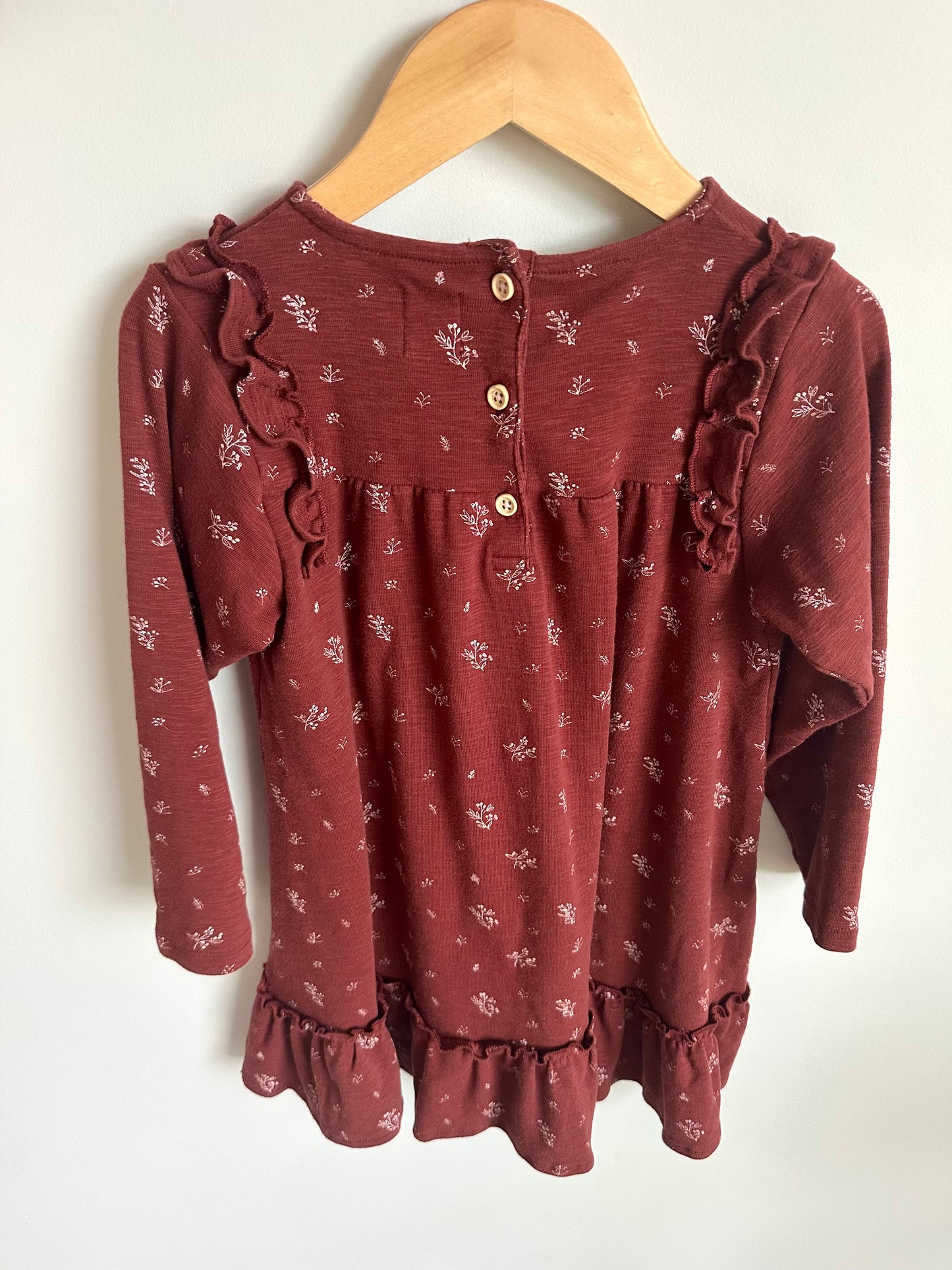 Ettie + H Maroon Floral Dress / 5 years