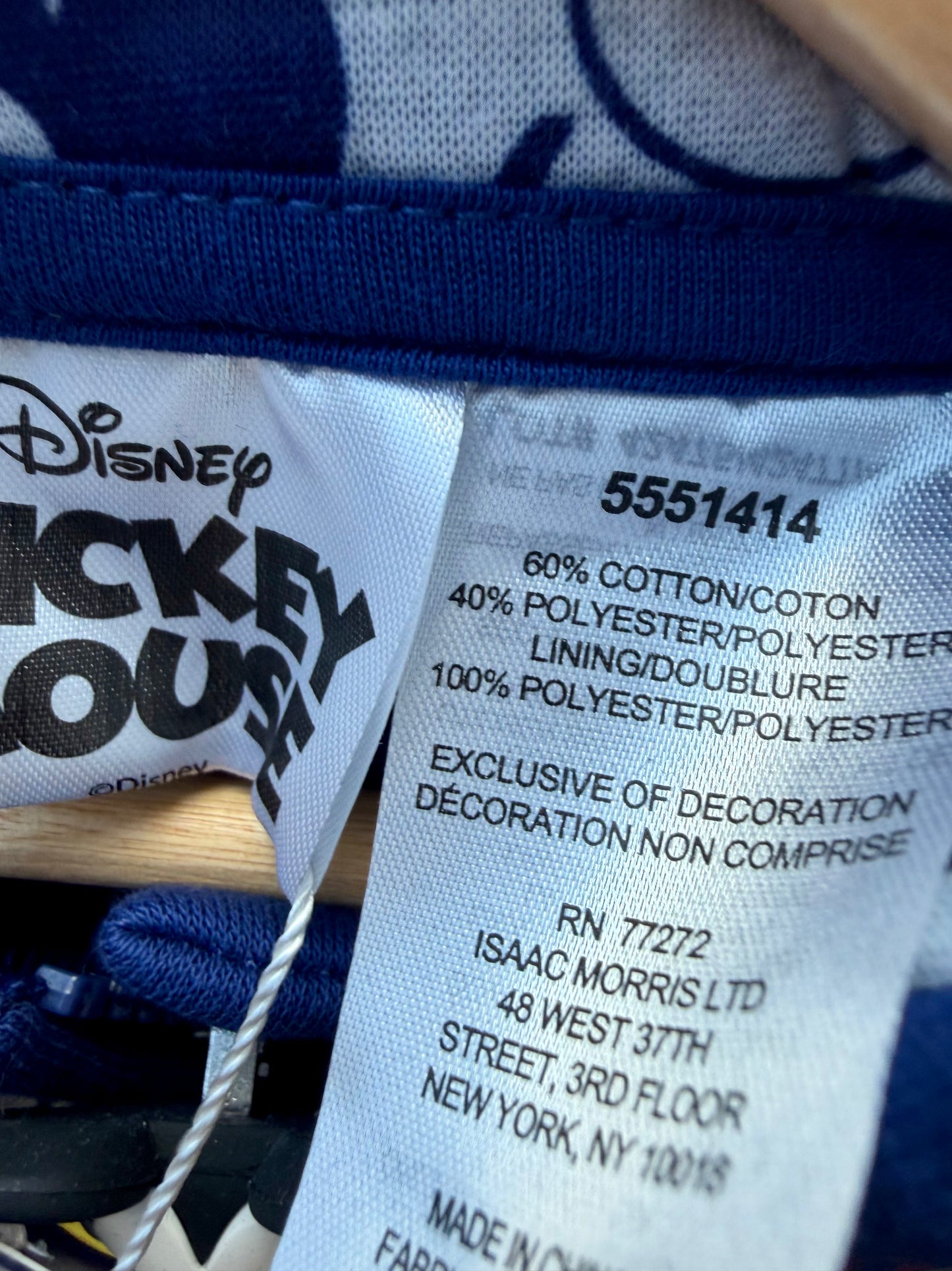 Mickey Mouse Hoodie (With tags) / 7 years