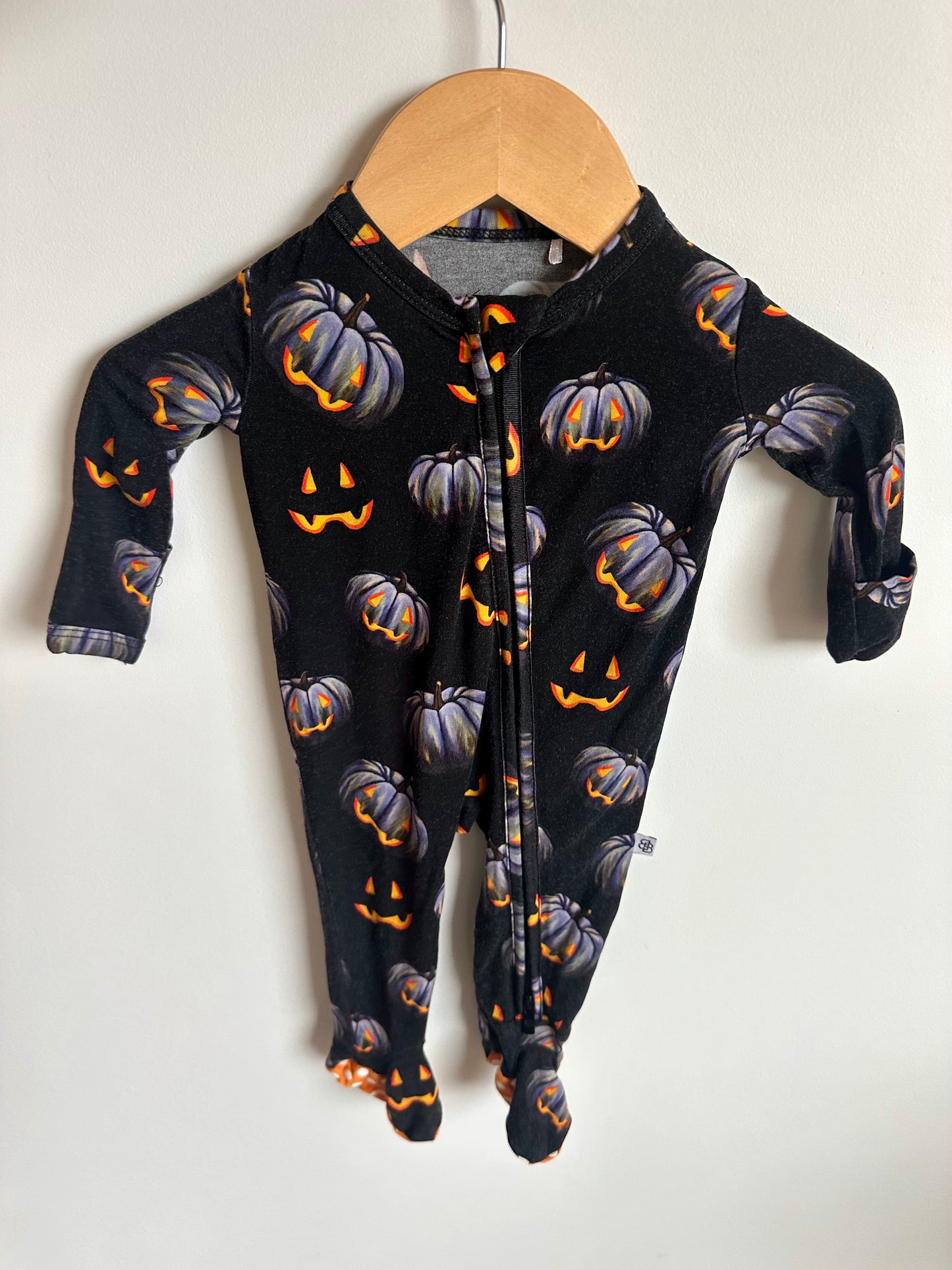 Newborn Bamboo Jack-O-Lantern Sleeper / 0m