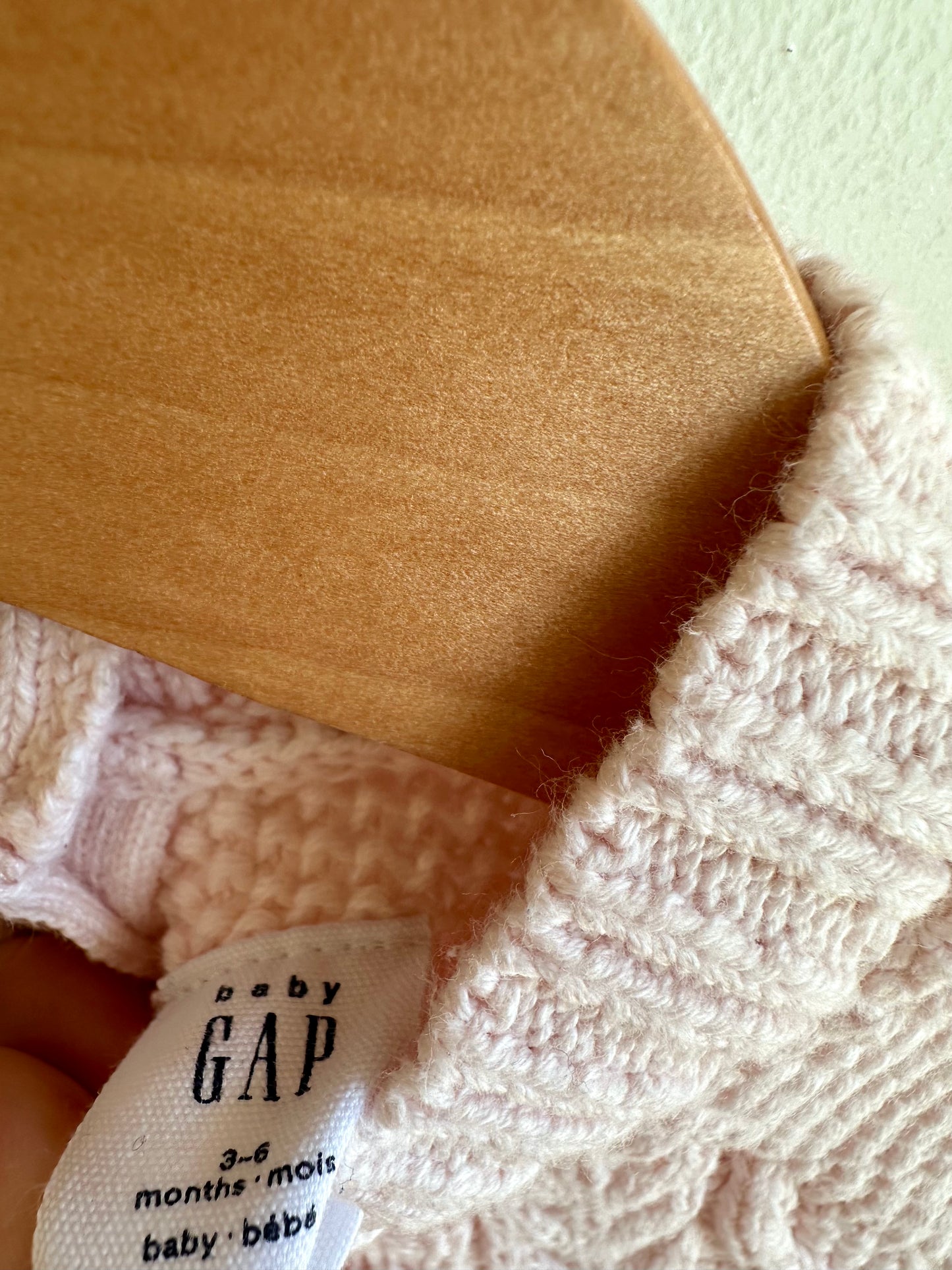 Cable Knit Pink Sweater Dress / 3-6m