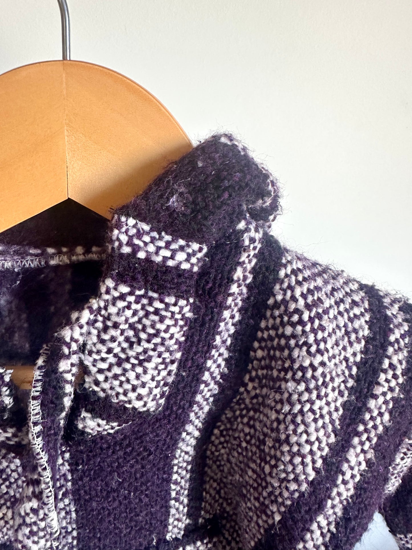 Purple Baja Poncho Hoodie / 12-18m