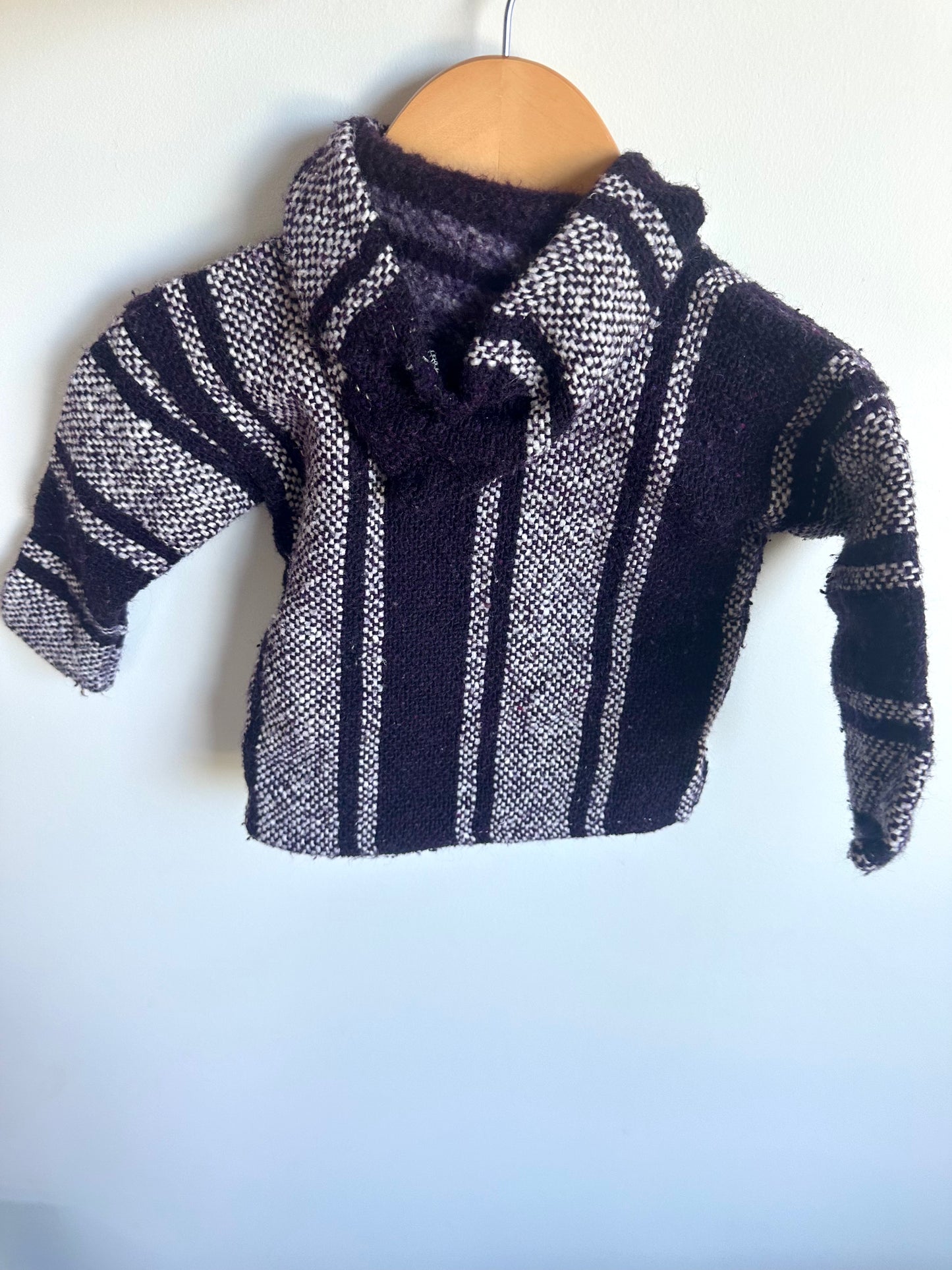 Purple Baja Poncho Hoodie / 12-18m