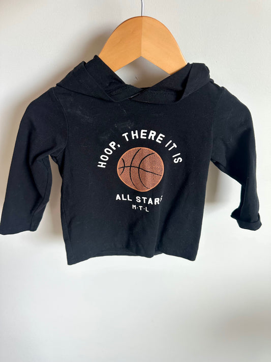 Miles All Star Black Hoodie / 12m