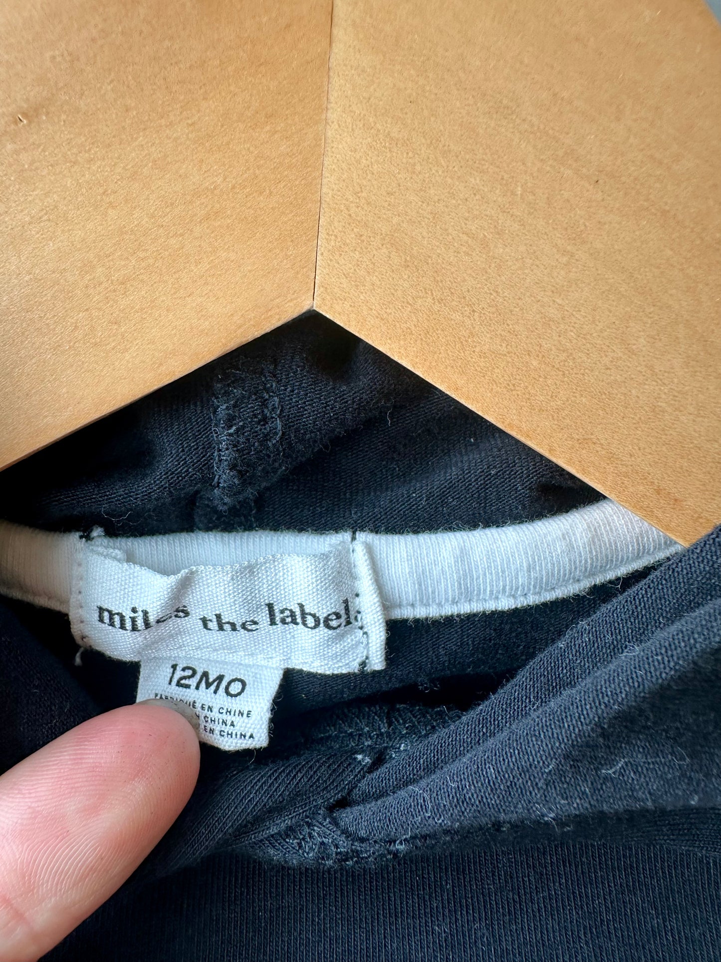 Miles All Star Black Hoodie / 12m