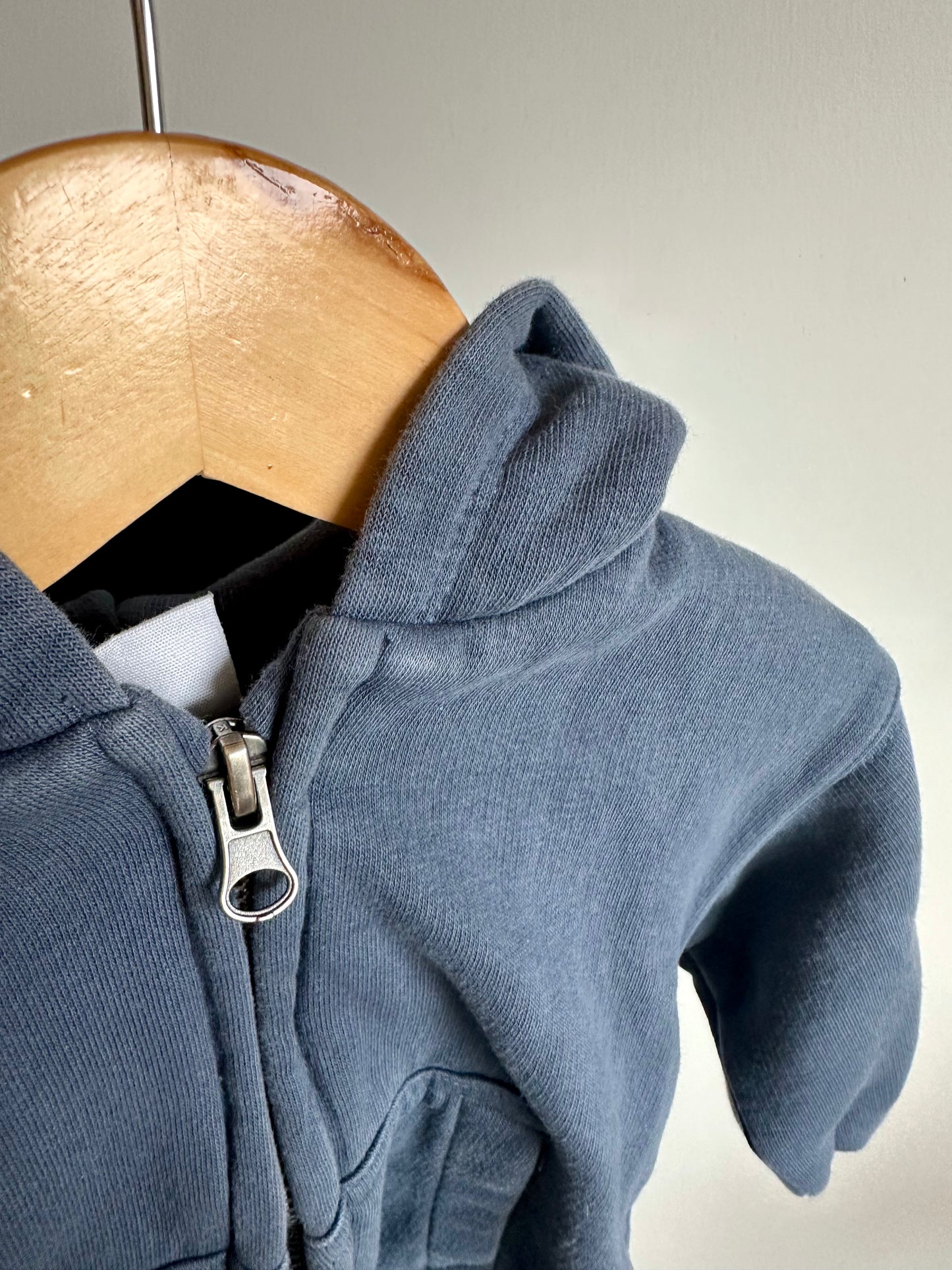 Slate Zipper Hoodie / 9-12m